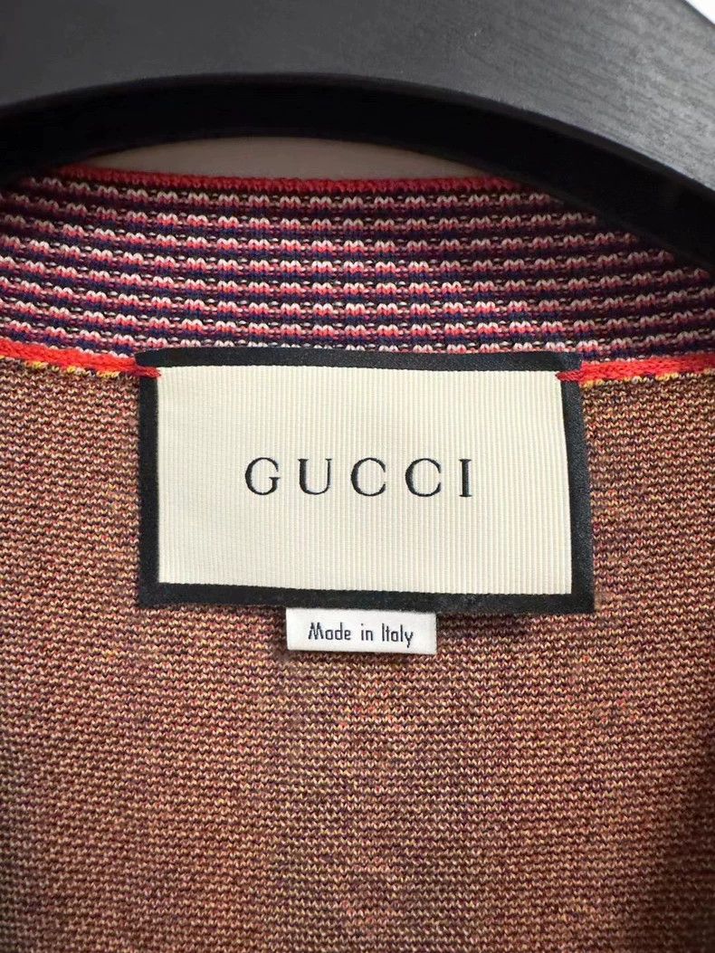 Gucci Gucci V-neck long-sleeved striped single-breasted cardigan Size US XS / EU 42 / 0 - 4 Thumbnail