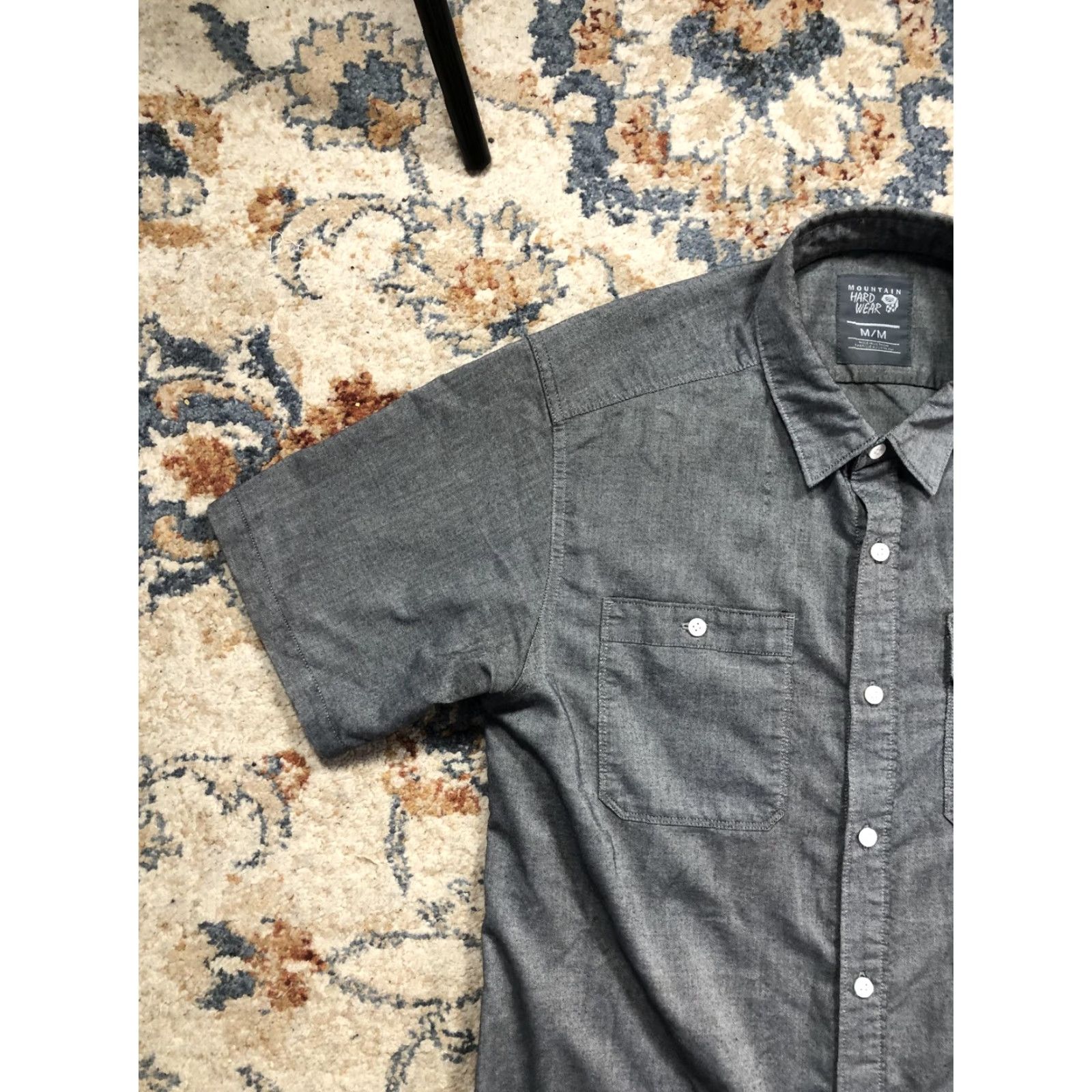 Mountain Hardwear VINTAGE Mountain Hardwear Shirt Mens M Gray Short Sleeve Button Up Pockets Casual Size US M / EU 48-50 / 2 - 3 Thumbnail
