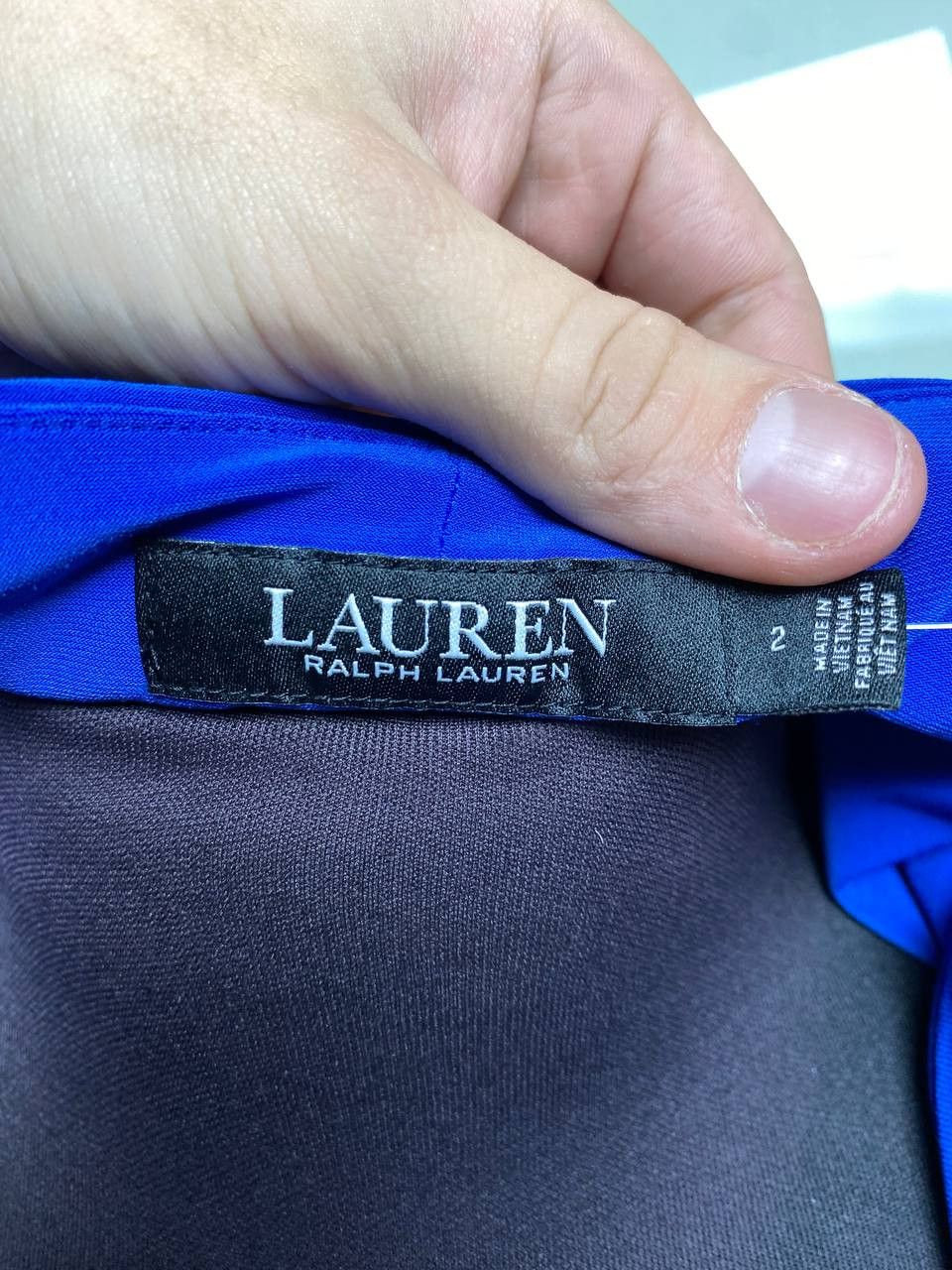 Lauren Ralph Lauren Lauren Ralph Lauren Women's Blue Belted Georgette Dress Size XS / US 0-2 / IT 36-38 - 7 Thumbnail