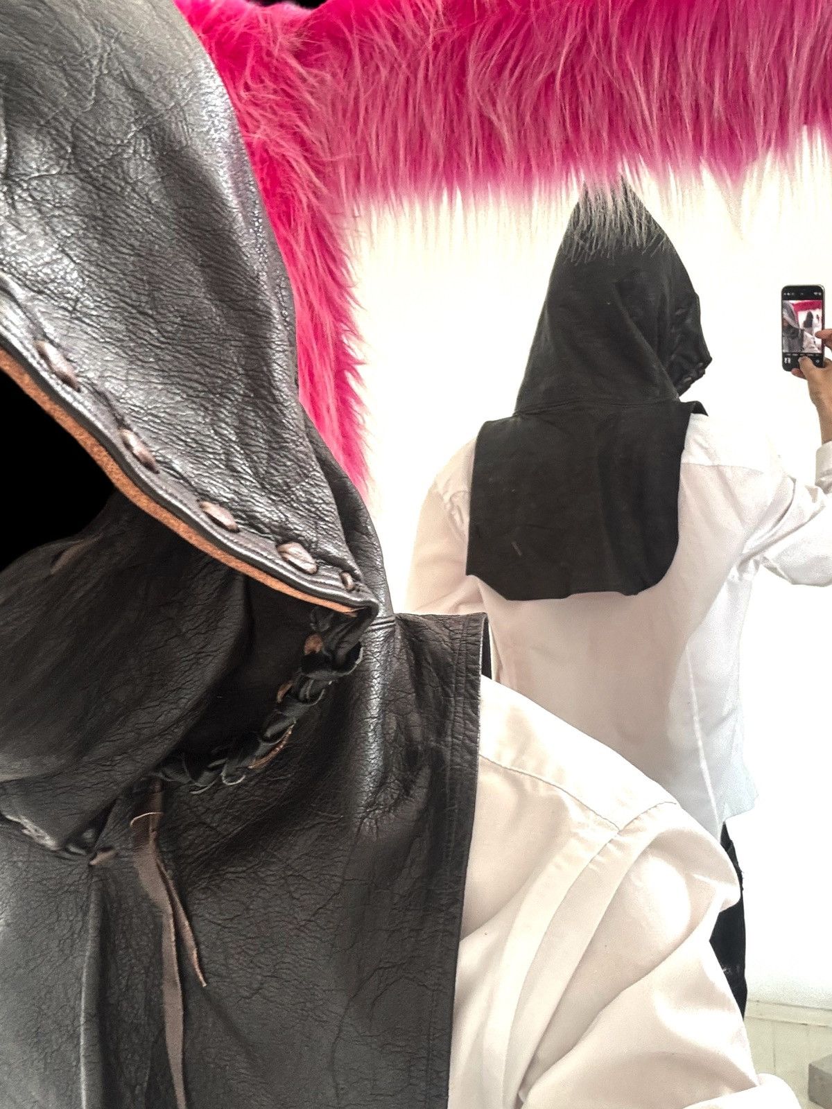 Other Avant Garde Archive Leather Hood – Darkwear Headpiece Goth Size ONE SIZE - 3 Thumbnail