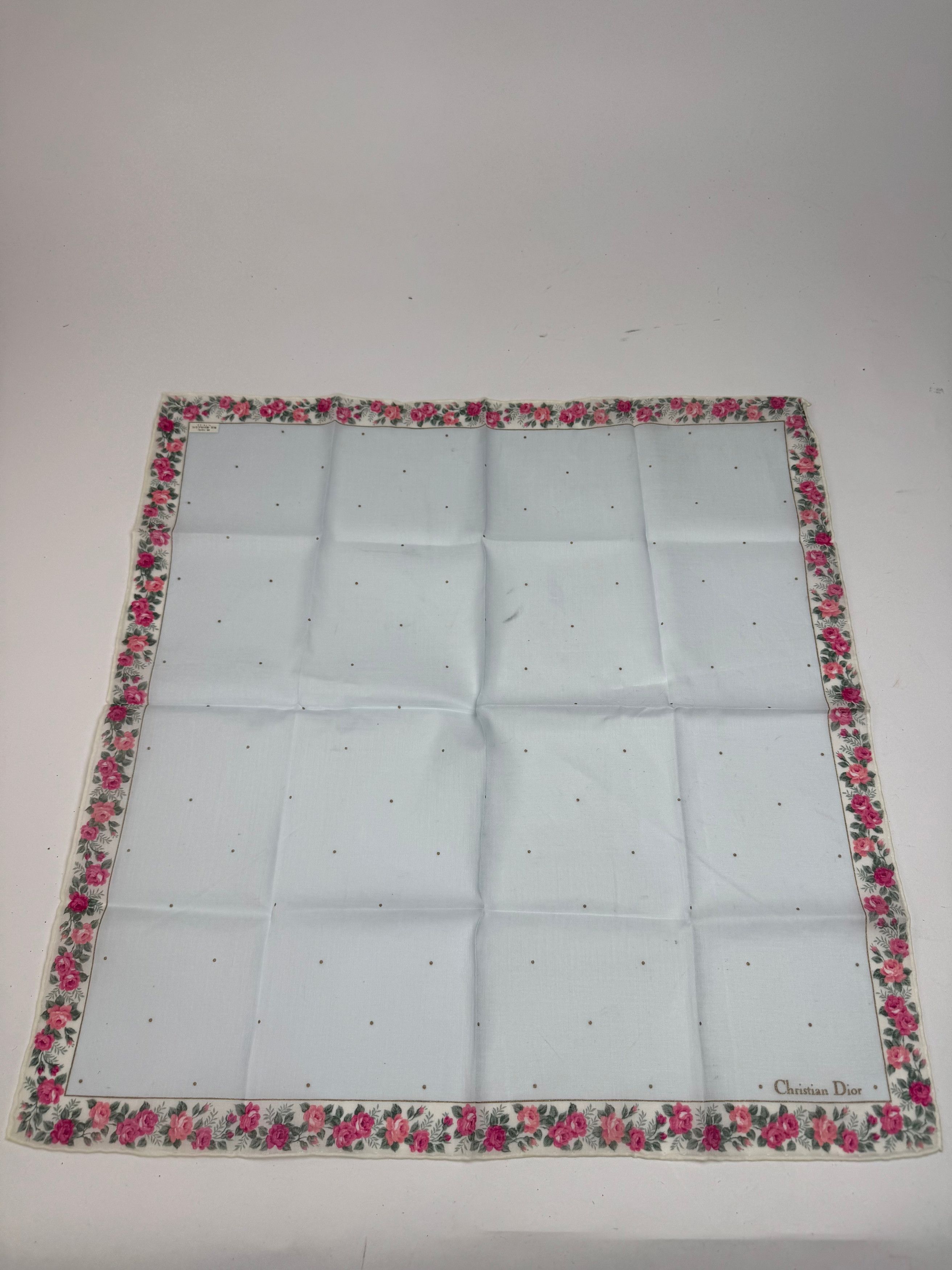 Dior Vintage Floral scarf babyblue Size ONE SIZE - 1 Thumbnail
