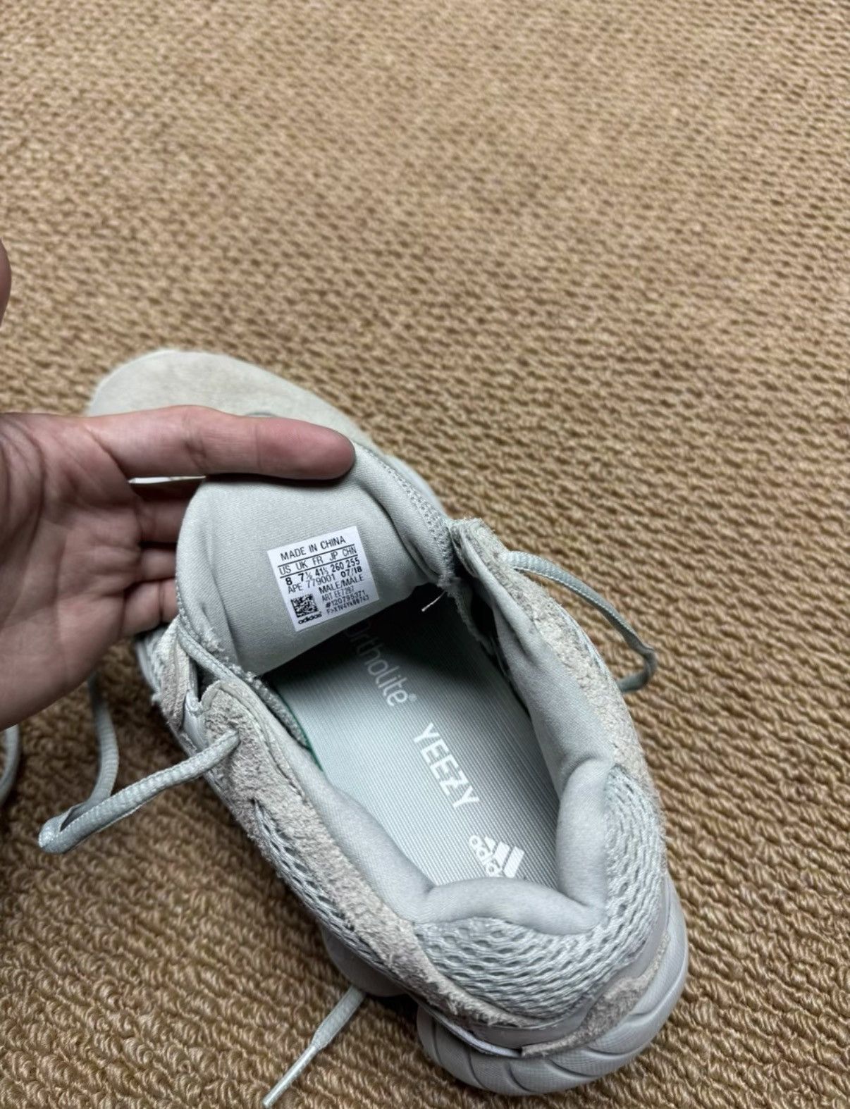Adidas Adidas Yeezy 500 Salt, Style Code EE7287 K37 Size US 8 / EU 41 - 5 Thumbnail