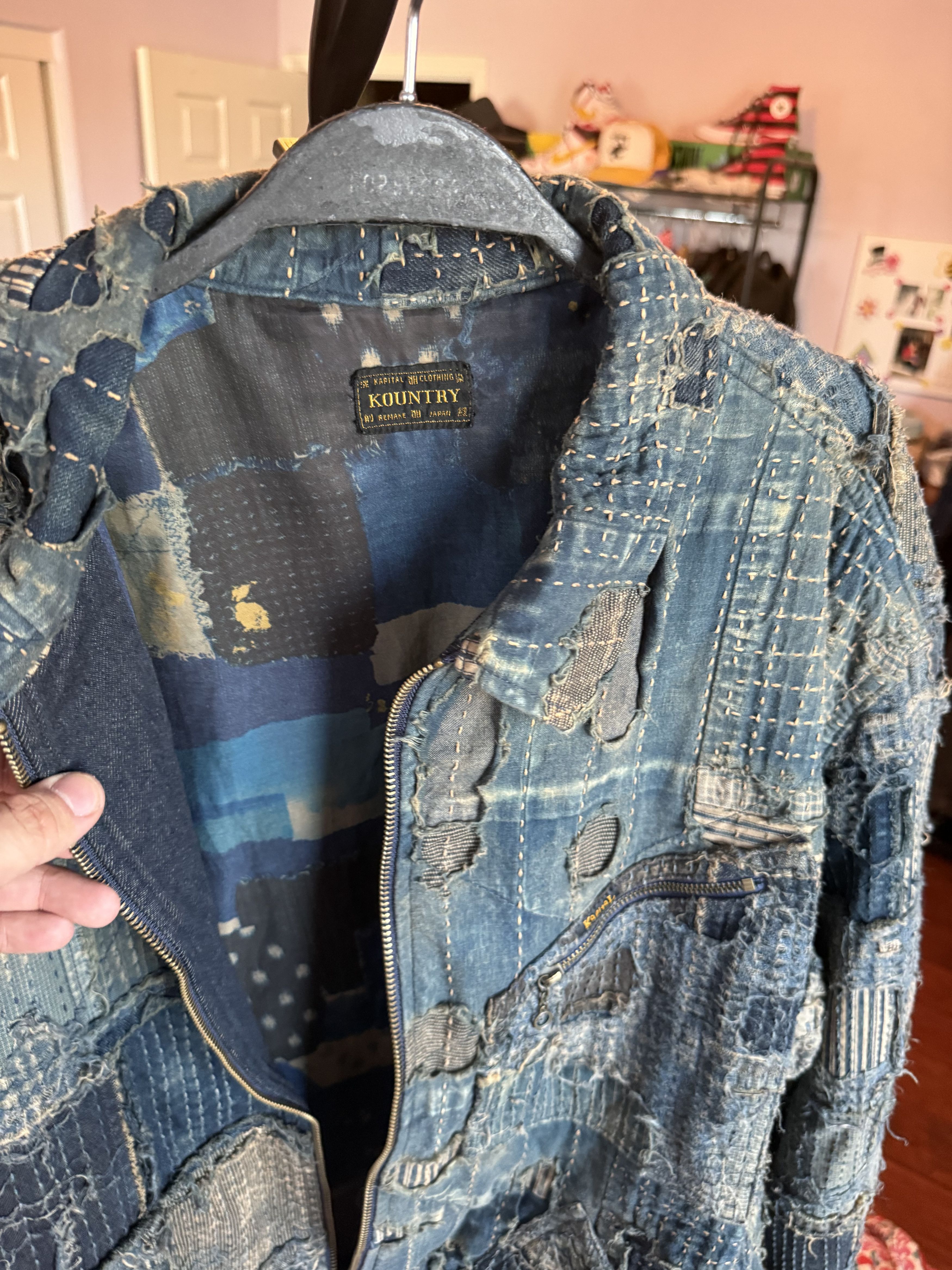 Kapital Kapital Kountry Boro Patchwork Sashiko Denim Jacket Size US M / EU 48-50 / 2 - 6 Thumbnail