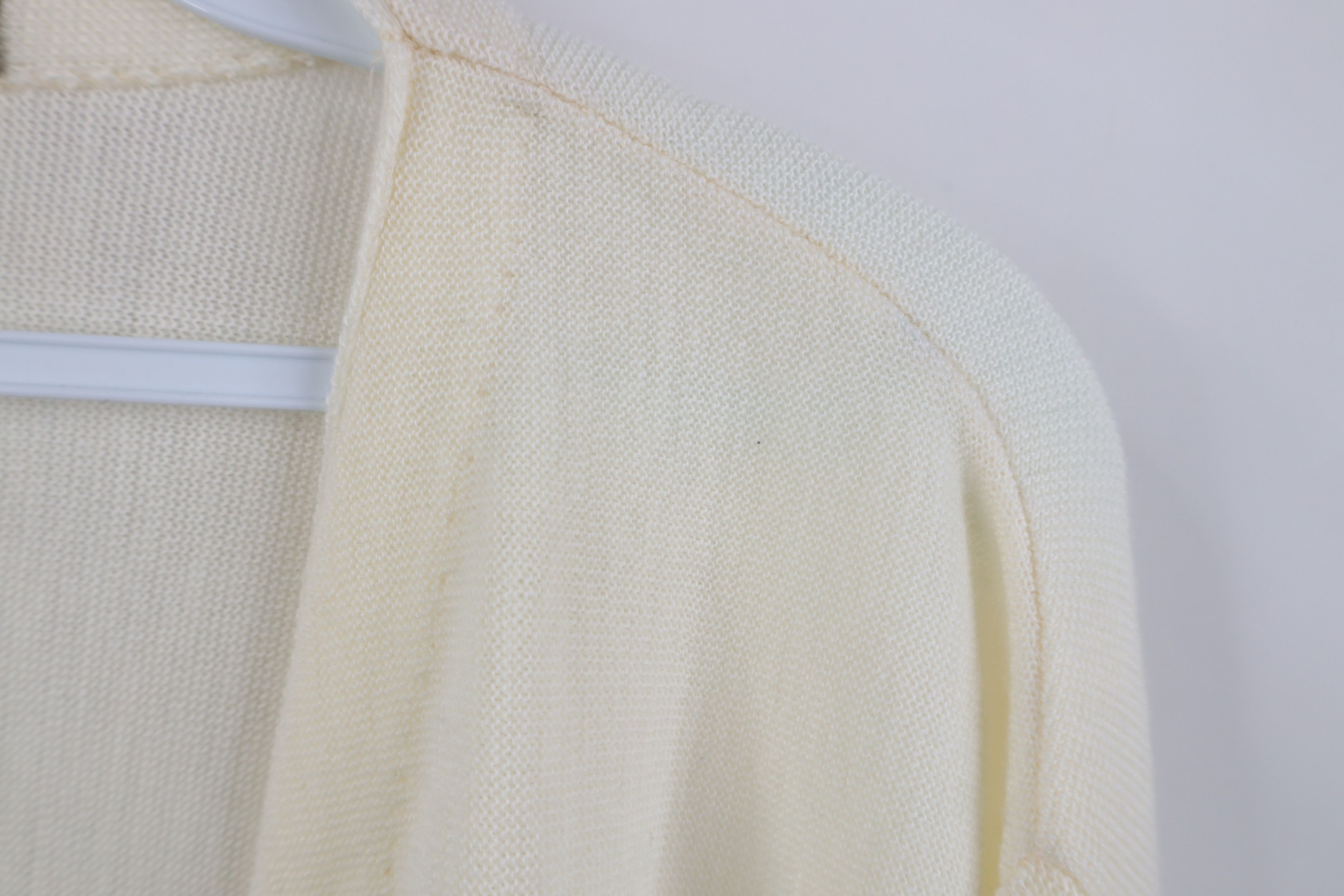 Vintage Vintage 70s Streetwear Cobain Cardigan Sweater Cream USA Size US L / EU 52-54 / 3 - 7 Thumbnail