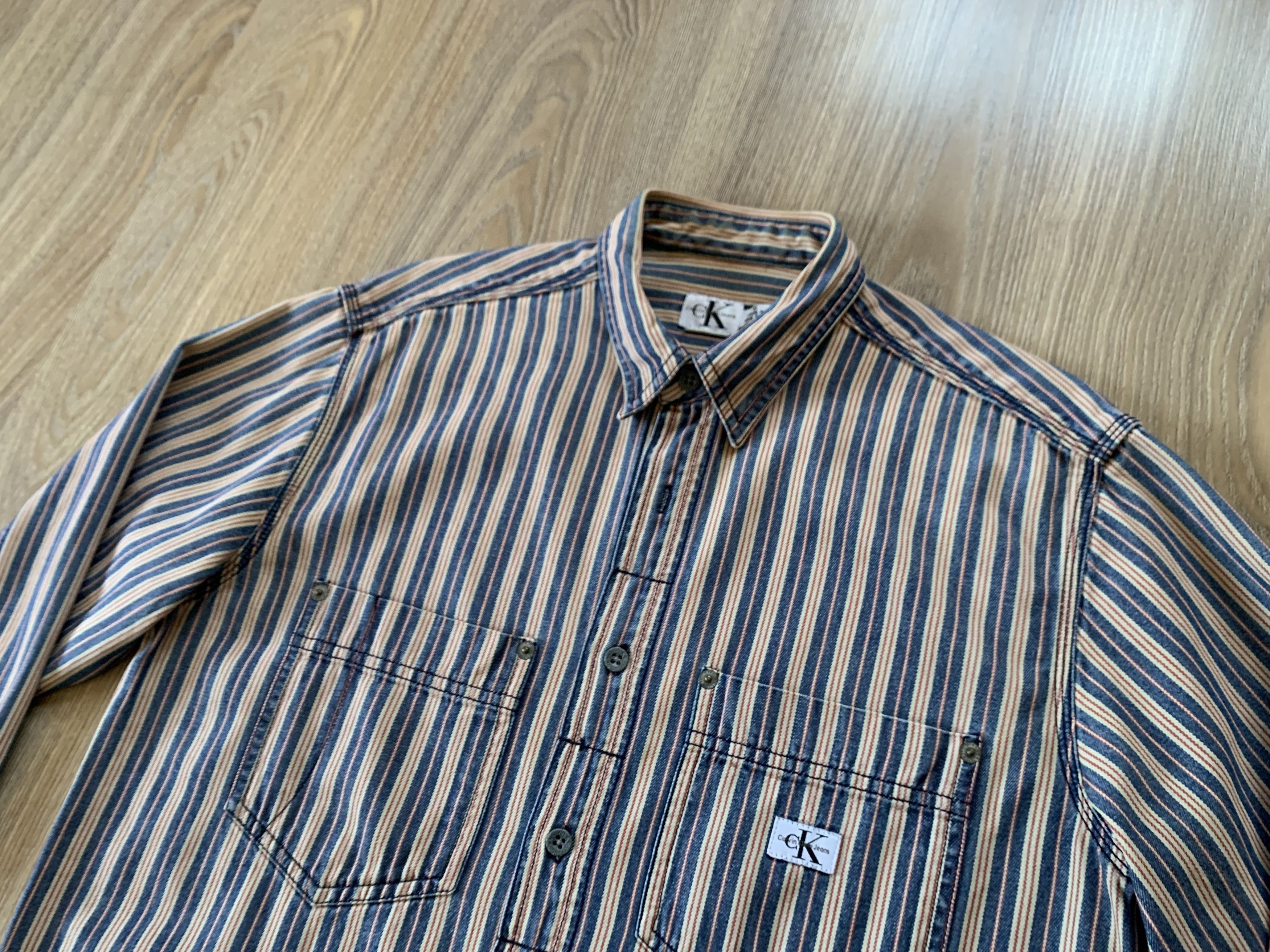 Calvin Klein × Vintage Vintage Calvin Klein Jeans Stripe Shirt Size US S / EU 44-46 / 1 - 4 Thumbnail