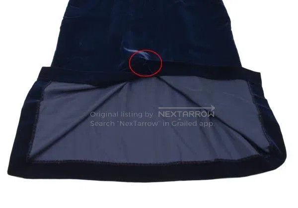 Comme des Garcons Comme Des Garcons Dark Blue Retro Round Neck Design Velvet Size S / US 4 / IT 40 - 8 Thumbnail