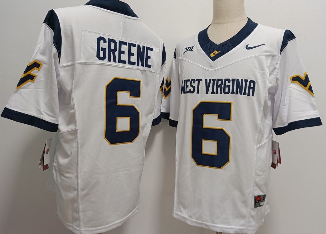 Other Men's West Virginia Mountaineers #6 Garrett Greene Jersey Size US S / EU 44-46 / 1 - 1 Thumbnail