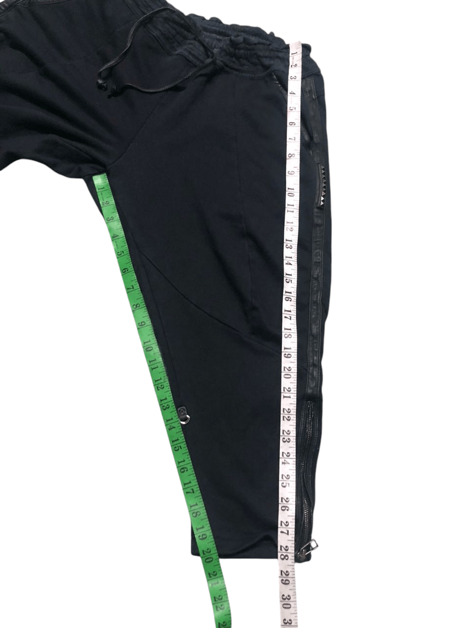 KMRii KMRII 3/4 Joggers Pant Leather Part Rare Design Size US 31 - 23 Thumbnail