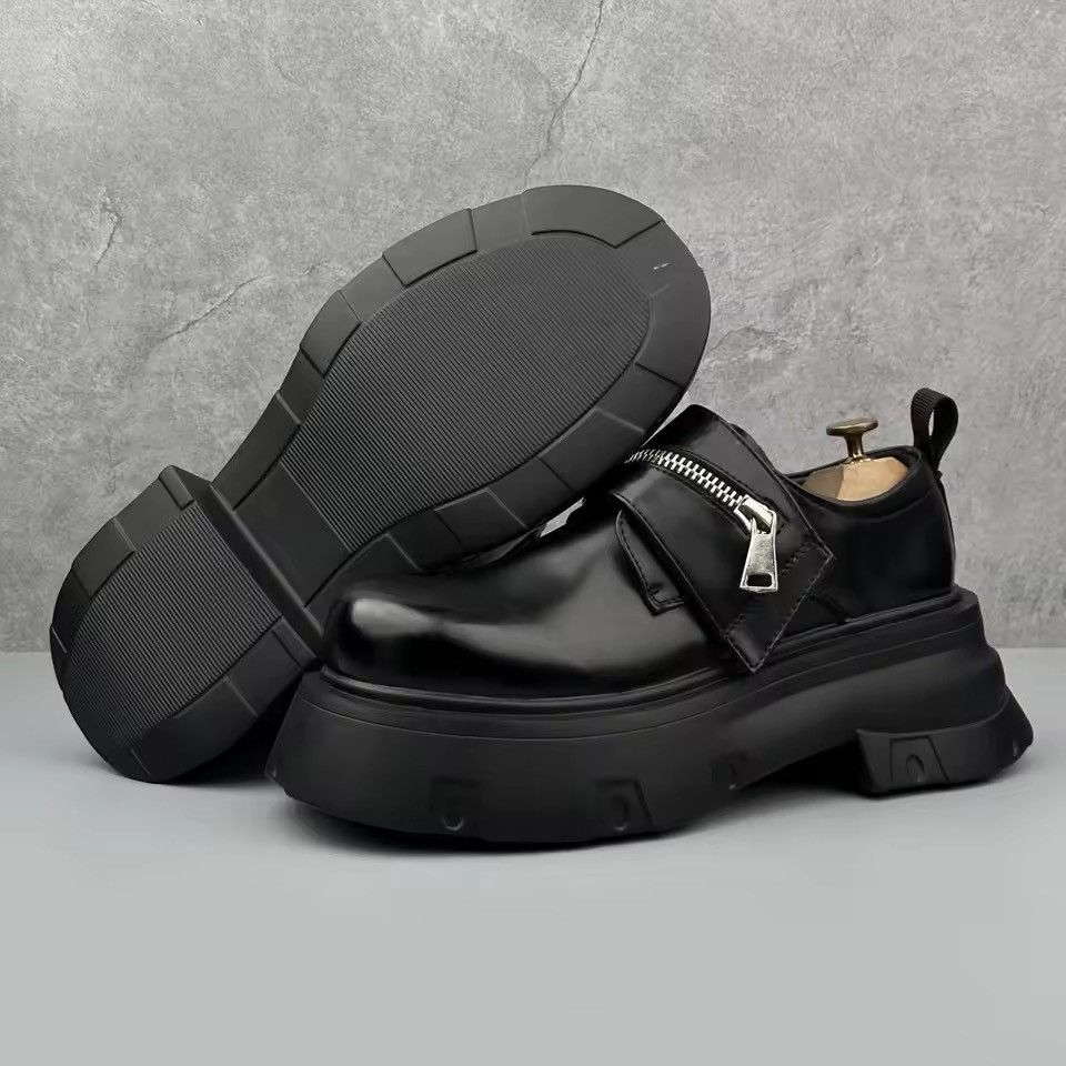 Genuine Real Leather Casual Platform British Boots Loafers
