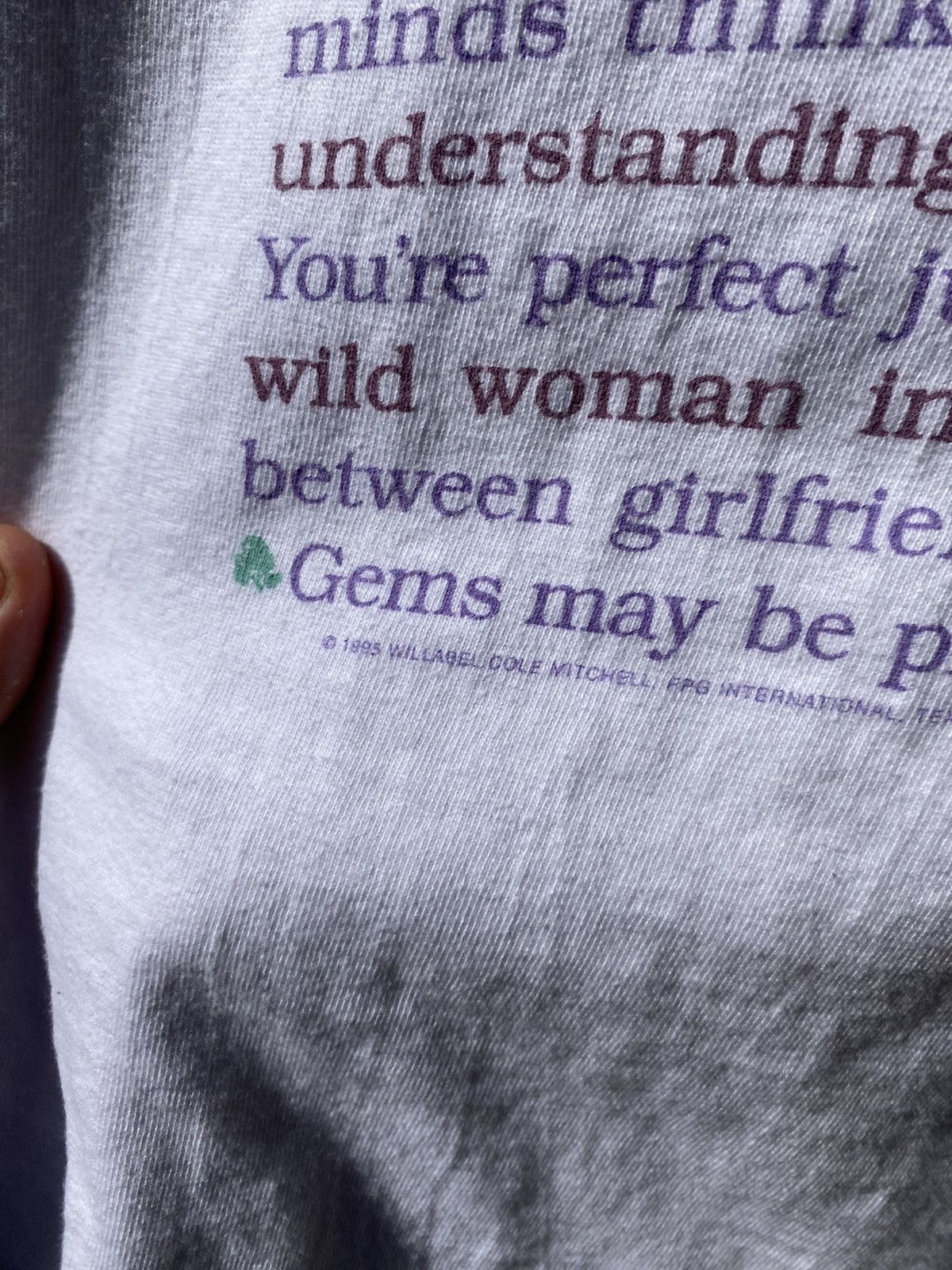 Other Vintage 90s White Girlfriend Quote Graphic Print Tee Medium Size US M / EU 48-50 / 2 - 4 Thumbnail