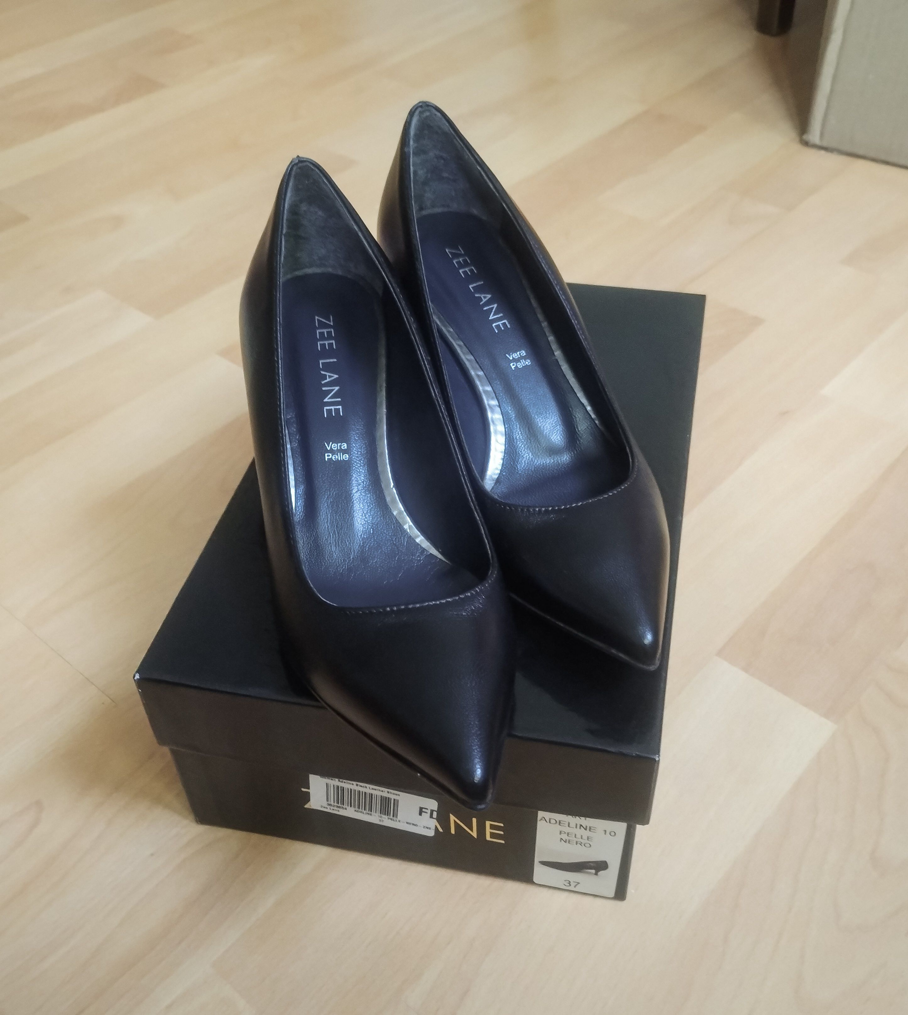 Other Zee lane Black Leather Heels - Size 37 - Perfect condition Size US 7 / IT 37 - 6 Thumbnail