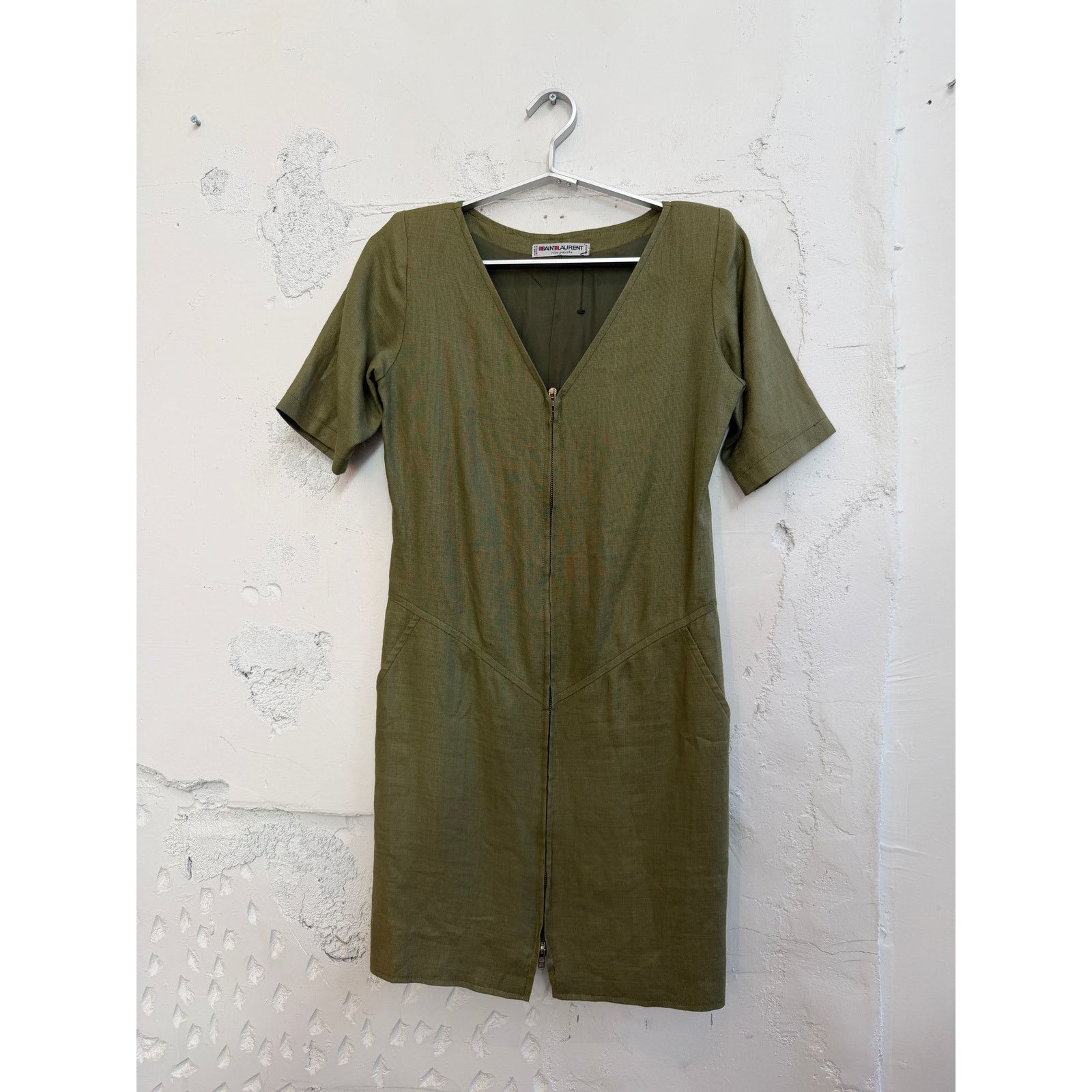 Saint Laurent Paris Saint Laurent Paris Vintage Green Dress Size M / US 6-8 / IT 42-44 - 1 Thumbnail