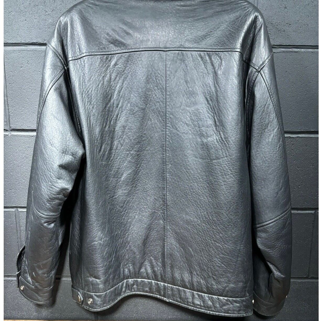 Other Men’s Genuine Leather Jacket Full Zip Black size Large Size US L / EU 52-54 / 3 - 6 Thumbnail