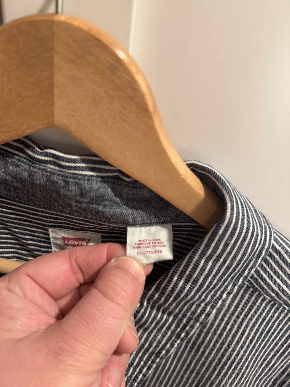 Levi's Levi’s Hickory Stripe Button Down XXL Size US XXL / EU 58 / 5 - 4 Thumbnail