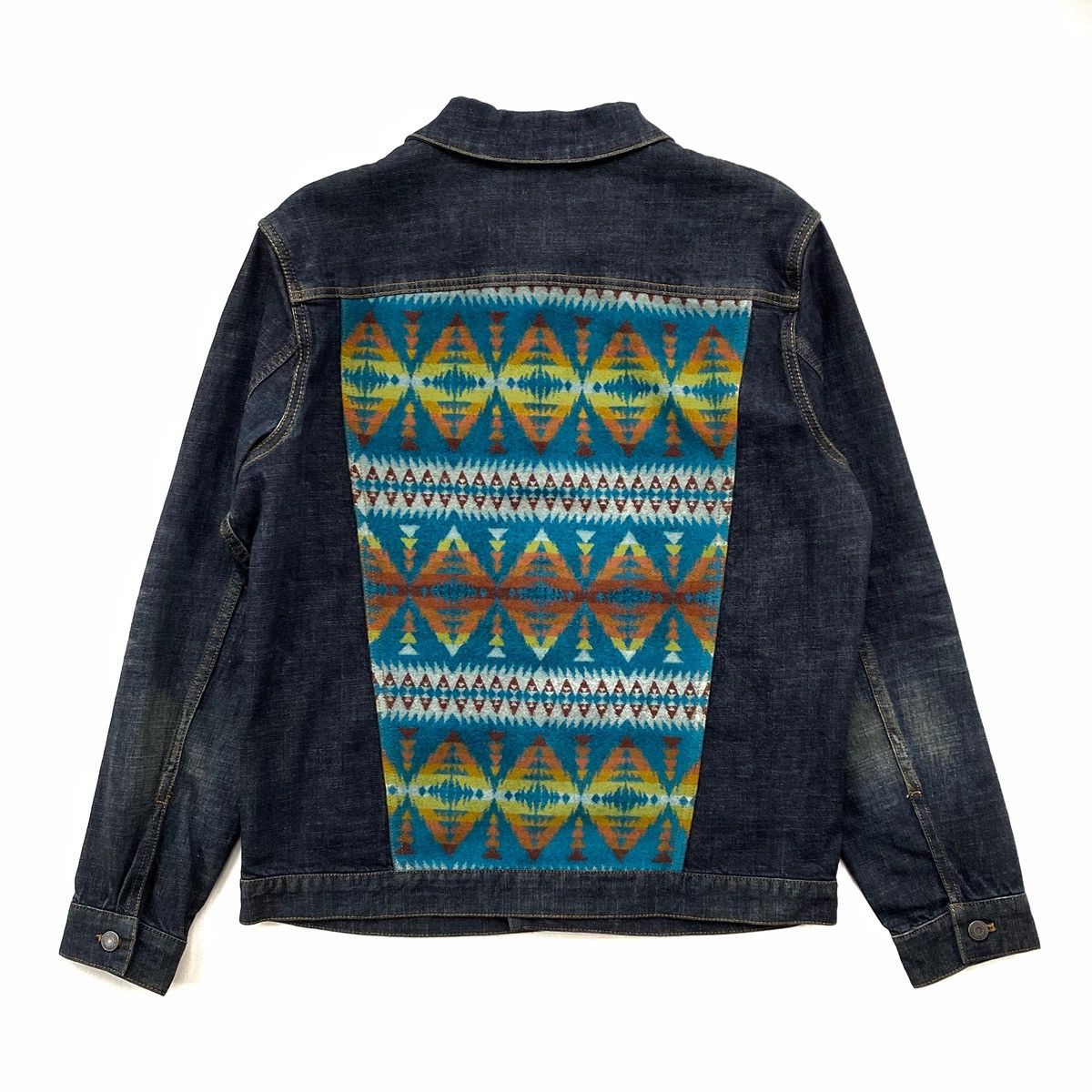 image of NWT Pendleton Deadstock Wool Summit Peak Denim Jacket in Blue, Men's (Size Medium)