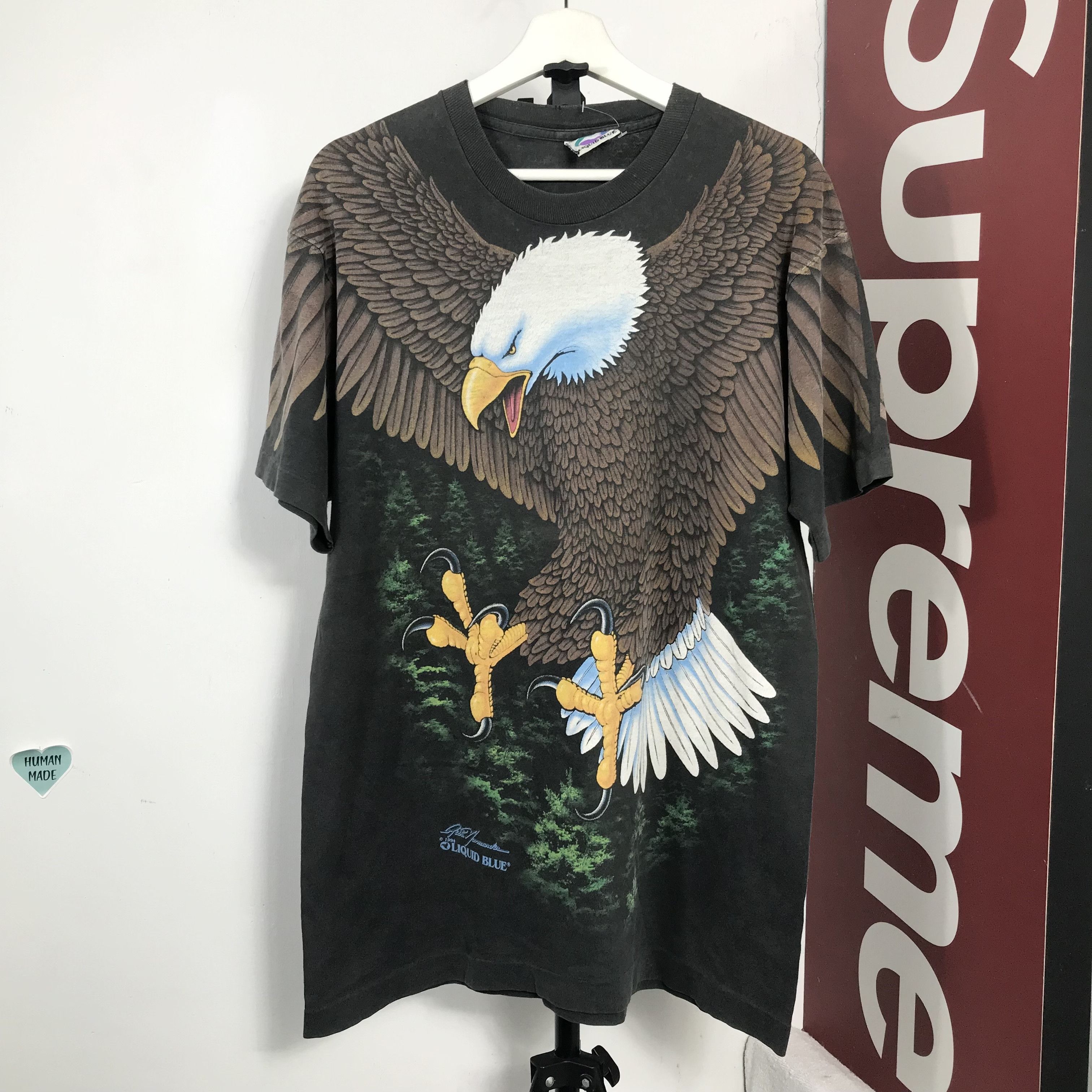 Liquid Blue × Vintage 1994 Travis Scott Liquid Blue Eagle All Over