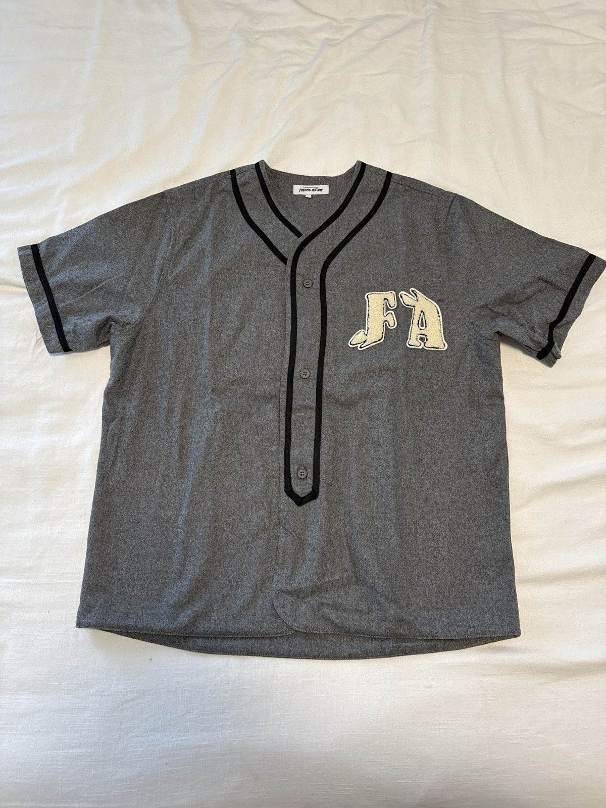 Fucking Awesome wool FA baseball jersey Size US XL / EU 56 / 4 - 1 Thumbnail