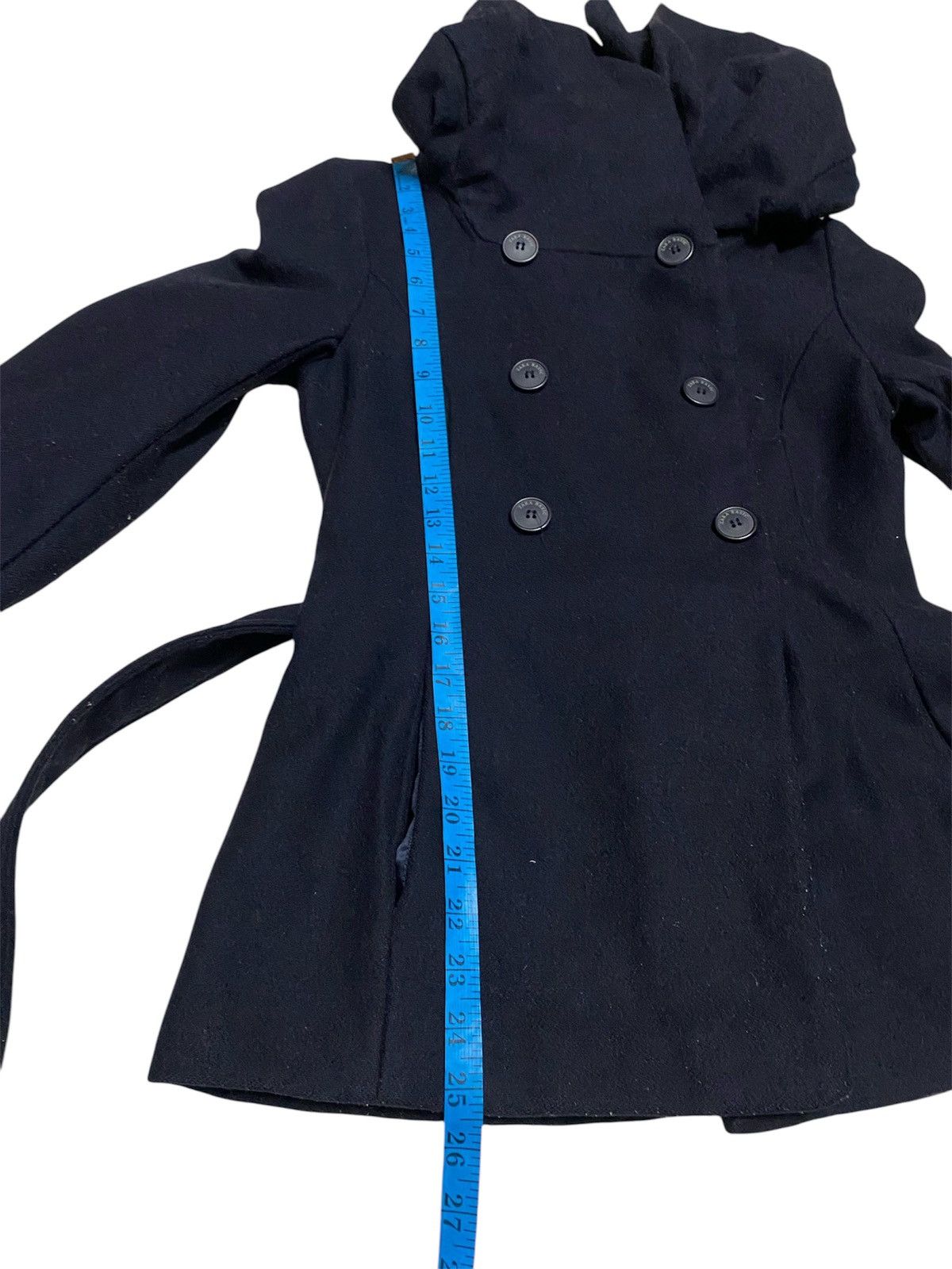 Designer × Zara Zara Basic Hoodie Double Breasted Blue Coat Size XS / US 0-2 / IT 36-38 - 12 Thumbnail