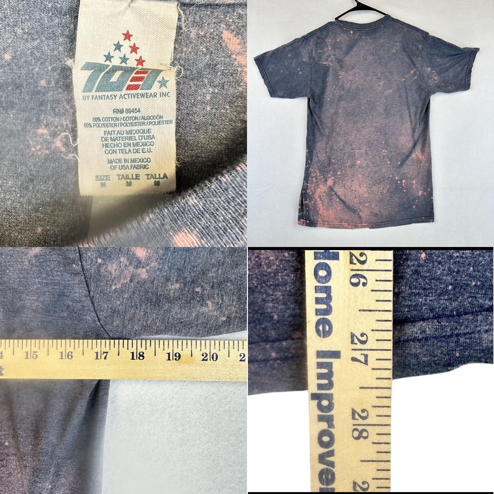 Vintage VINTAGE Def Leppard Shirt Mens M Union Jack Bleach Distressed Band 90s Gray Cotton Polyester Short Sleeve Crew Neck T-Shirt Rock Music Flag Mens Size US M / EU 48-50 / 2 - 8 Thumbnail