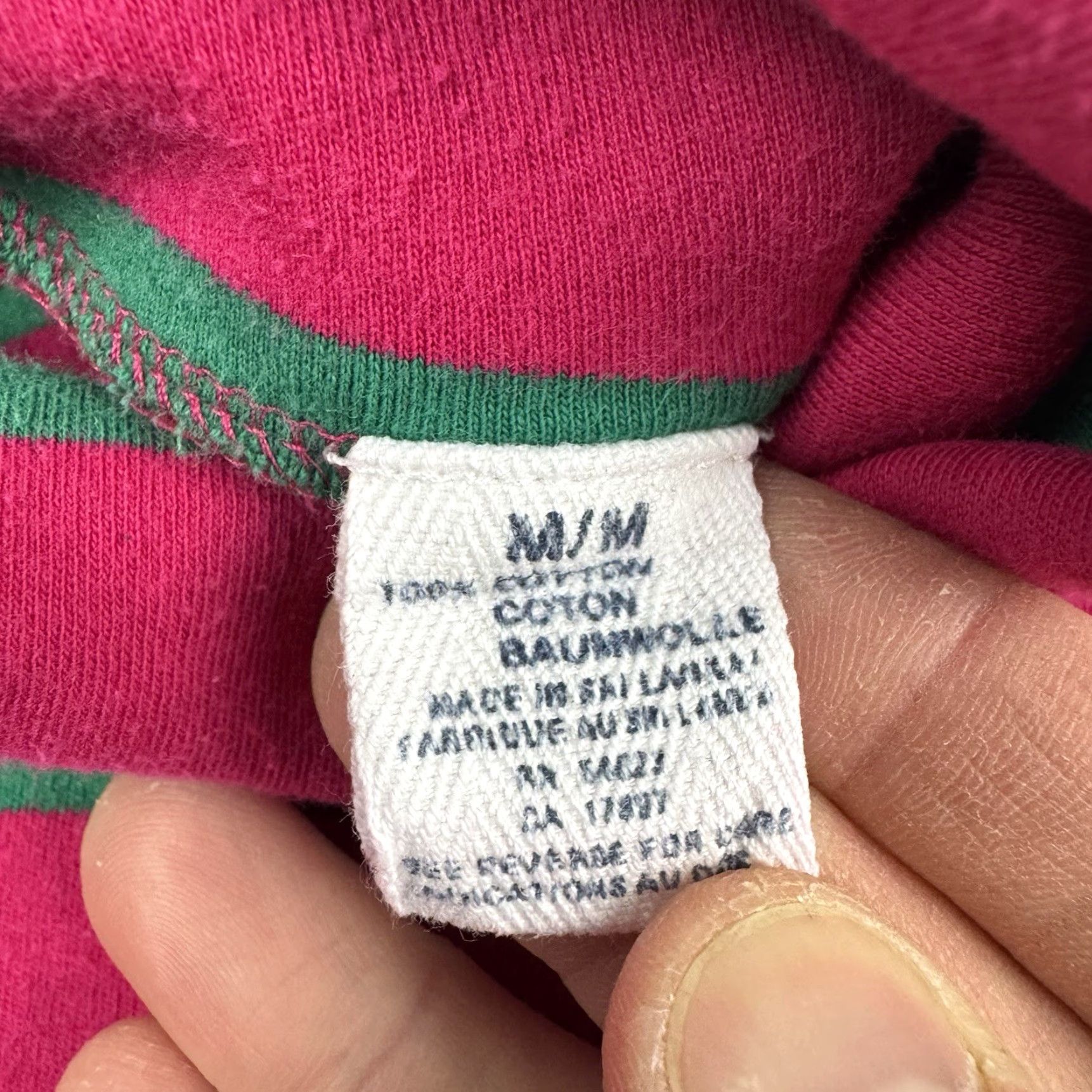 Gap VINTAGE Gap Turtleneck Shirt Womens Medium Pink Striped Long Sleeve 90s Y2K Size M / US 6-8 / IT 42-44 - 3 Thumbnail