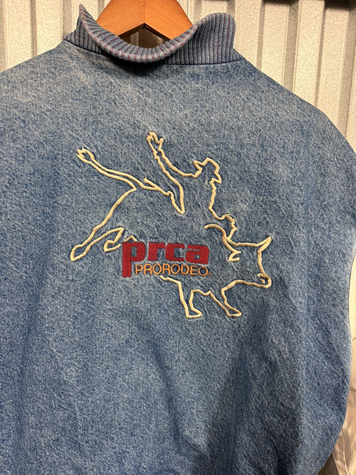 Other Insane Vintage Western Prca Pro Rodeo Cowboy Denim Bomber Size US XL / EU 56 / 4 - 10 Thumbnail