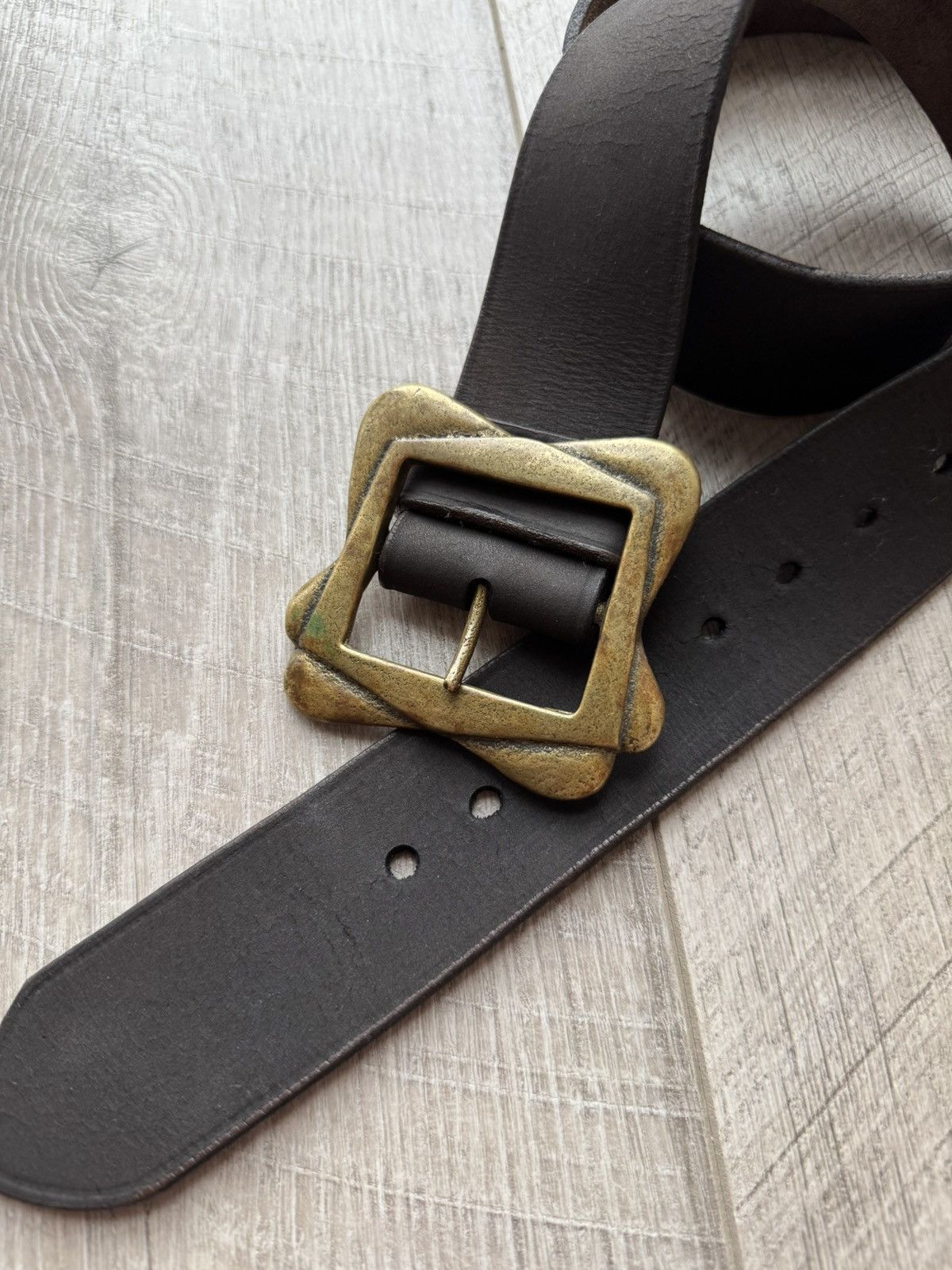 Paul Smith Paul Smith England Leather Belt Designer Buckle Burnt Effect Size ONE SIZE - 2 Thumbnail