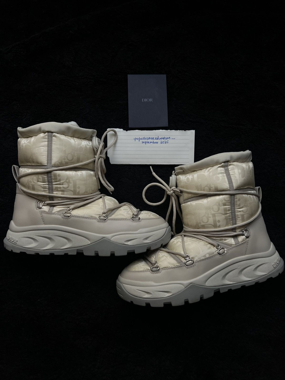 Dior Cream Dior Oblique Snow Ankle Boots Size US 5.5 / EU 38 - 1 Thumbnail