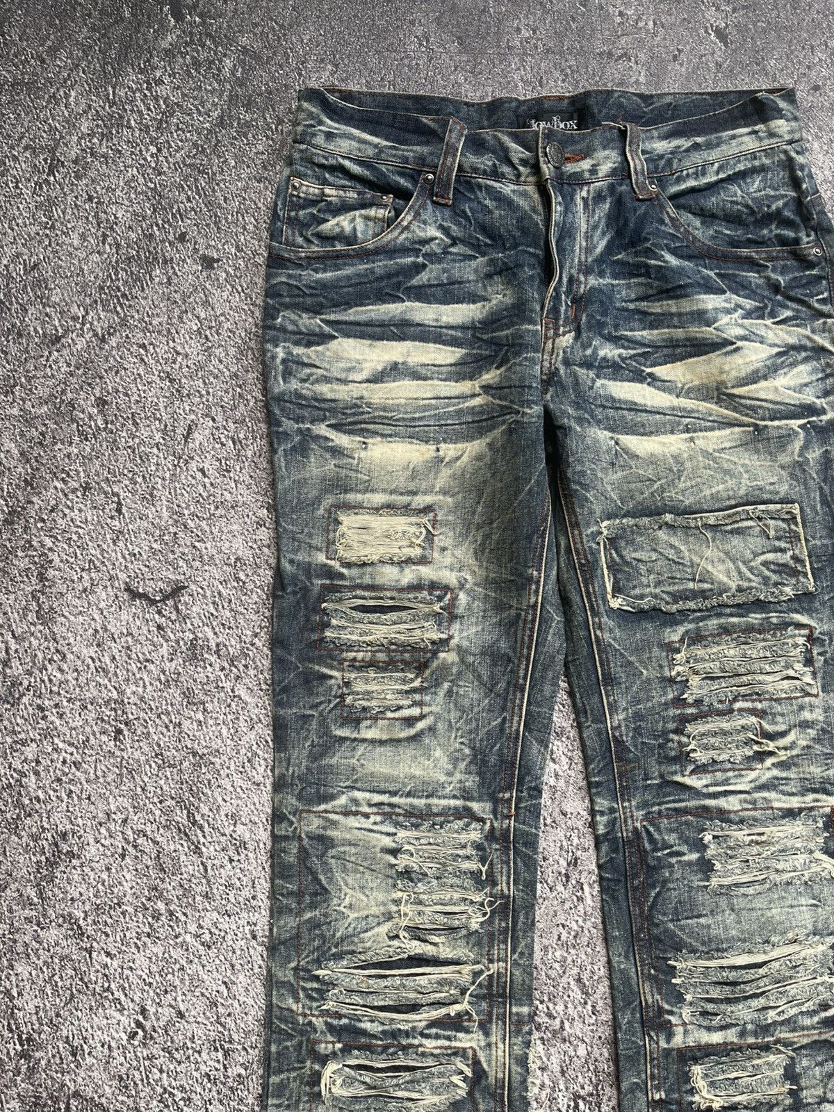 LOWBOX Y2K Lowbox D-Blu distressed ifsixwasnine bootcut jeans Size US 31 - 3 Thumbnail