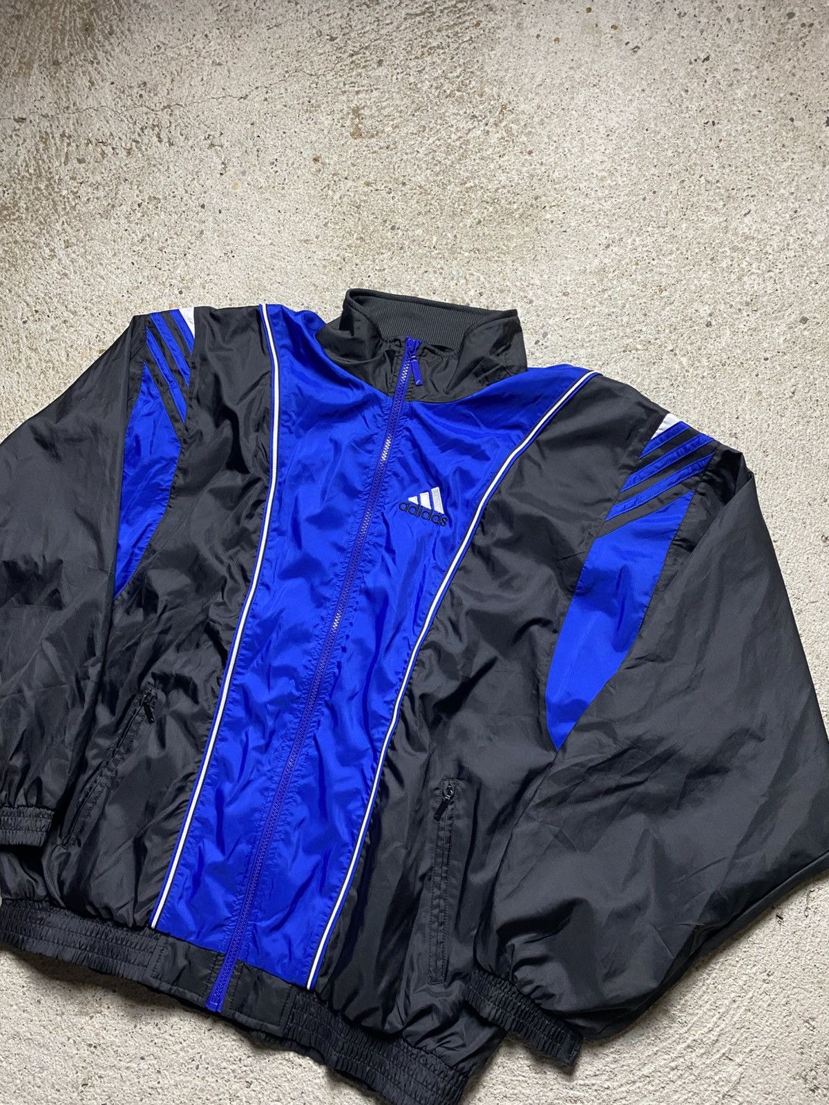 Adidas × Vintage Adidas vintage zip up windbreaker baggy oversized football Size US L / EU 52-54 / 3 - 2 Thumbnail