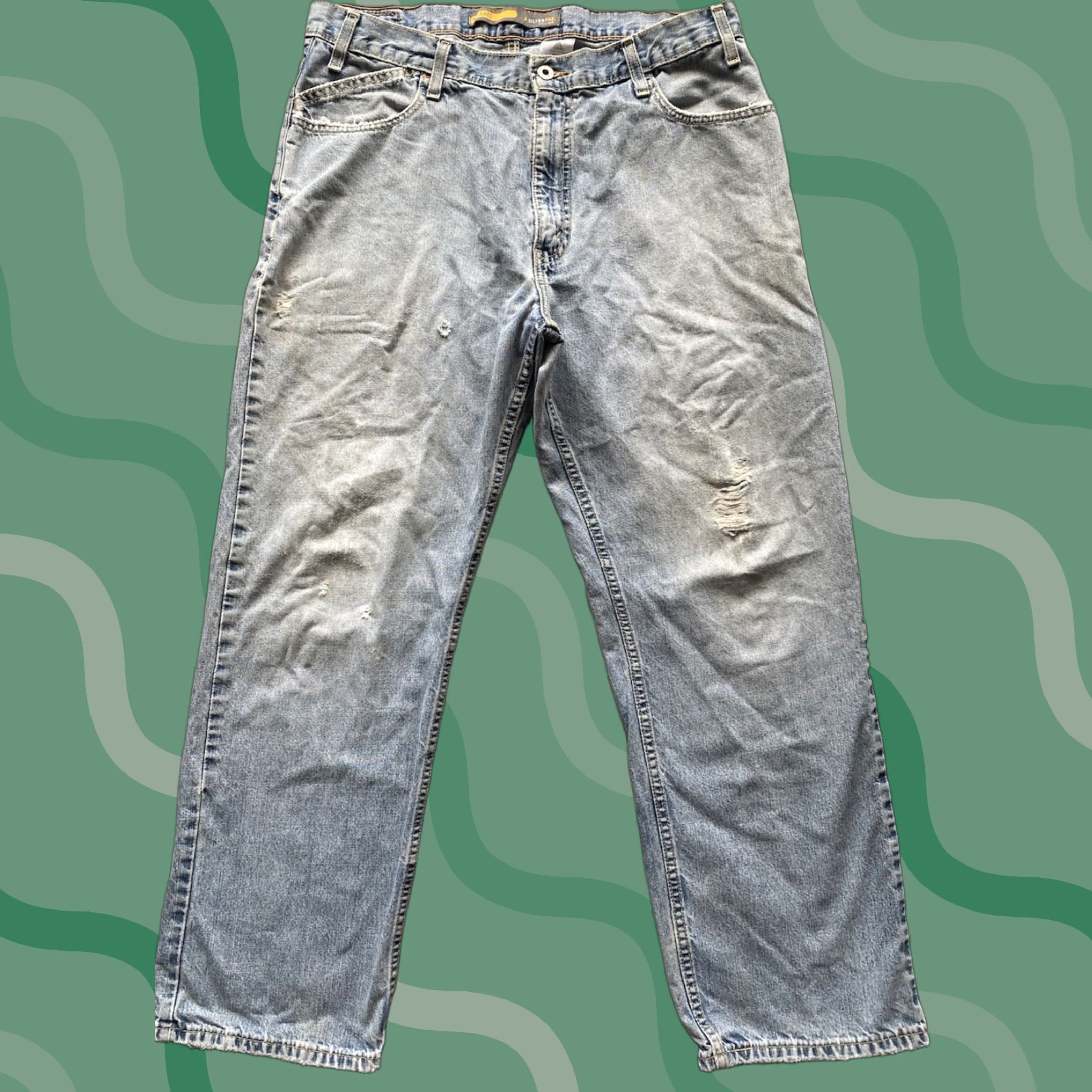 Vintage VINTAGE Levi’s Silvertab Jeans Men 36x30 Blue Flaws Wear VTG Pants Mens Jeans Size US 36 / EU 52 - 1 Thumbnail