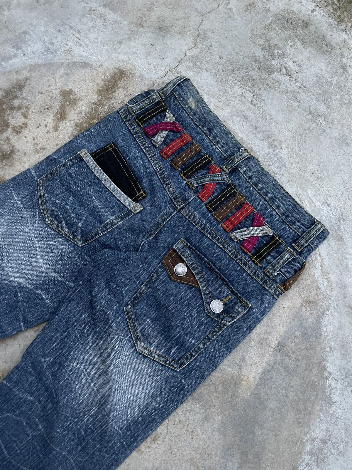 Japanese Brand × Seditionaries Double Waist Acid Wash Denim Jeans Pants Size US 29 - 5 Thumbnail