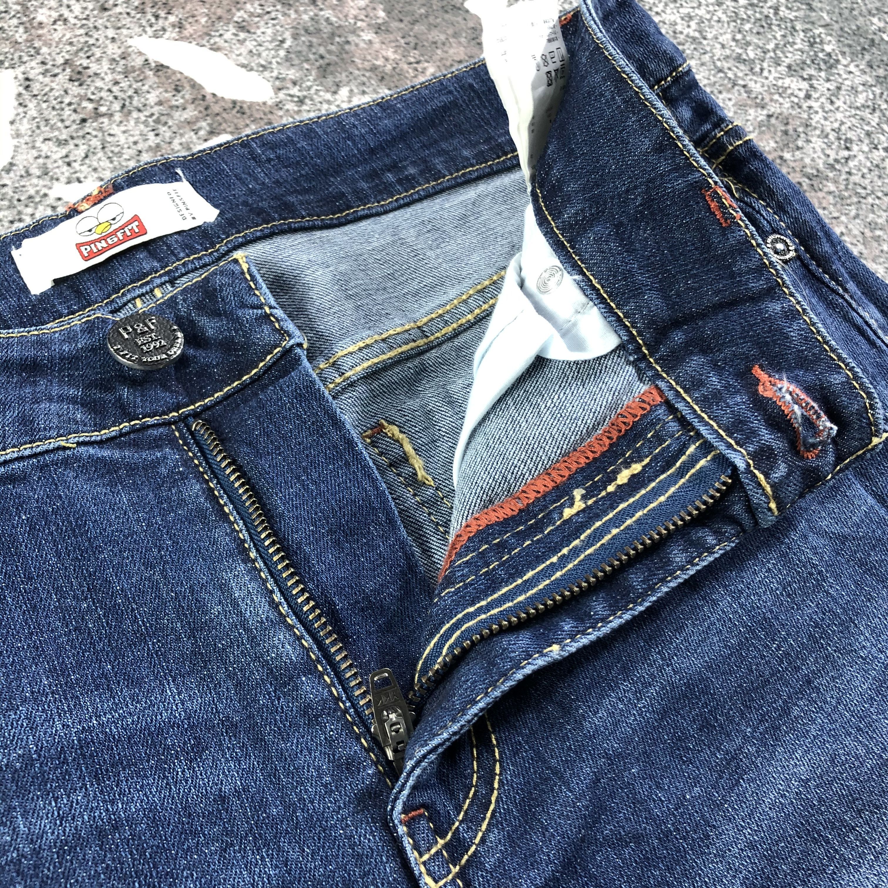 Japanese Brand Pin & Fit Patchwork Skinny Jeans KJ2042 Size US 33 - 8 Thumbnail