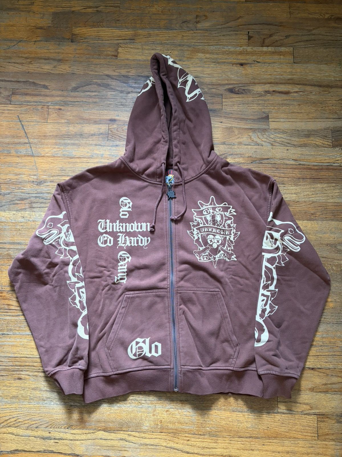 Ed Hardy Glo Gang Unknown London Glo Dagger Zip Up Hoodie