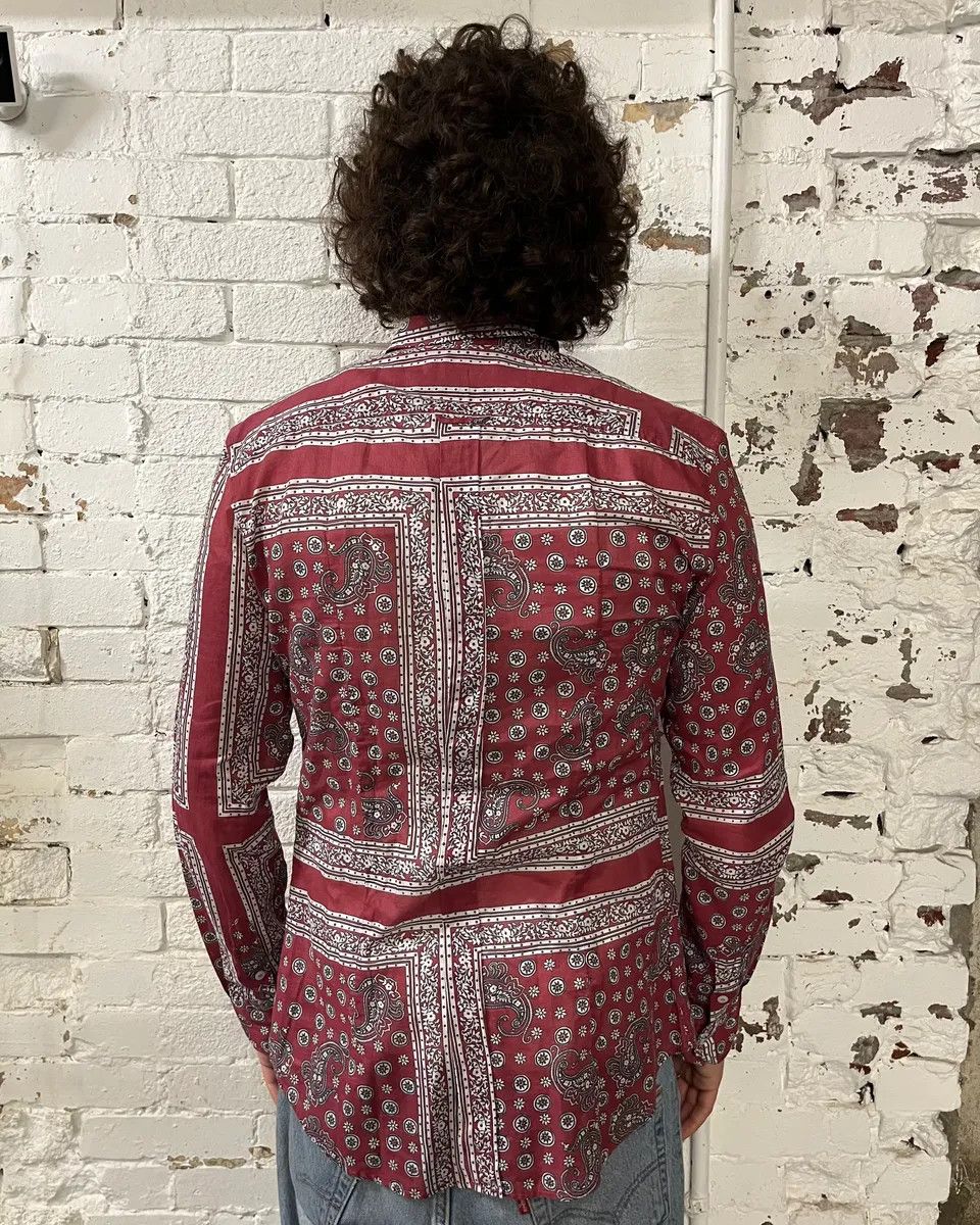 Dolce & Gabbana Dolce & Gabbana Burgundy Paisley Bandana Print Shirt Size US M / EU 48-50 / 2 - 3 Thumbnail