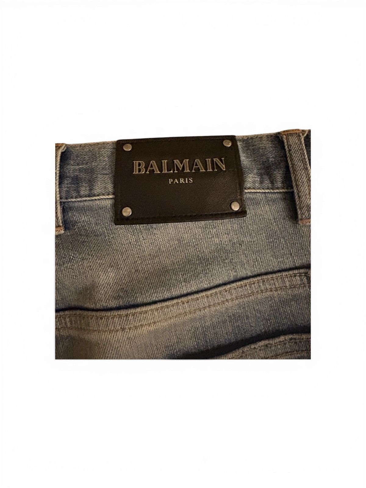 Balmain Balmain Blue Biker Denim Jeans Size US 28 / EU 44 - 3 Thumbnail