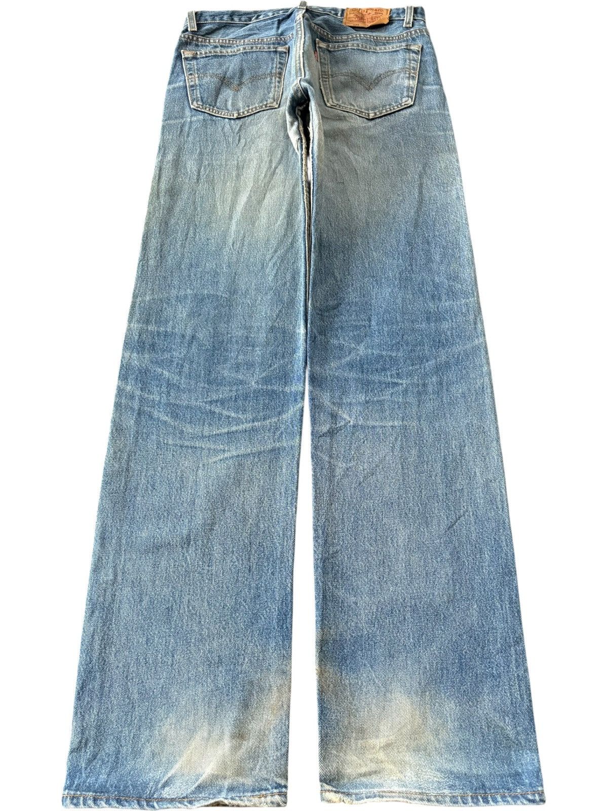 Levi's Vintage 90s Levis 501 Mud Wash Distress Loose Jeans Size US 32 / EU 48 - 2 Thumbnail