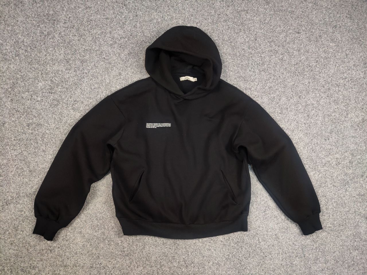Pangaia Pangaia Design Organic Oversize Unisex Black Logo Hoodie Size US XS / EU 42 / 0 - 11 Thumbnail