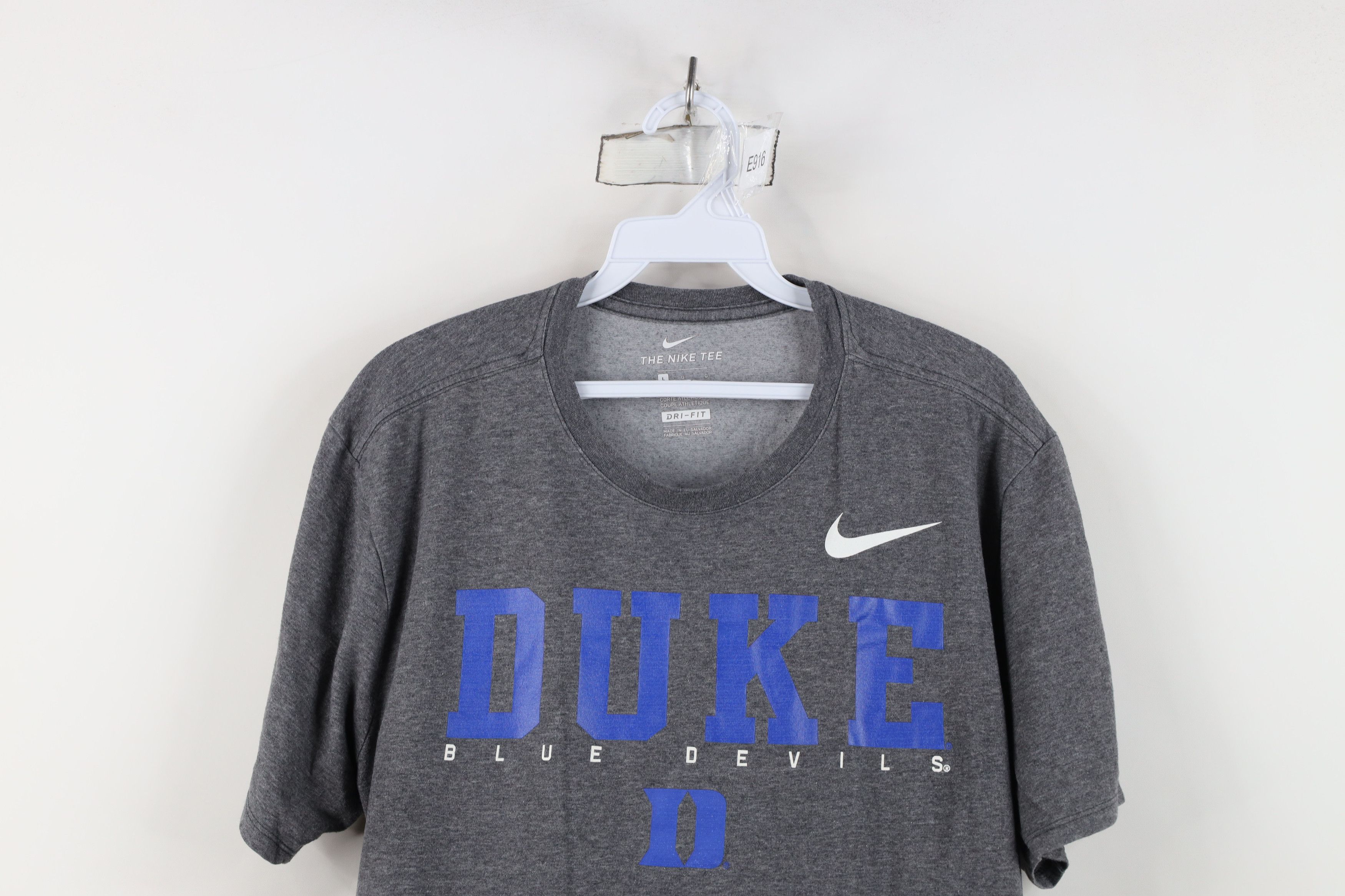 Nike Nike Cut Spell Out Duke University Blue Devils T-Shirt Gray Size US L / EU 52-54 / 3 - 2 Thumbnail