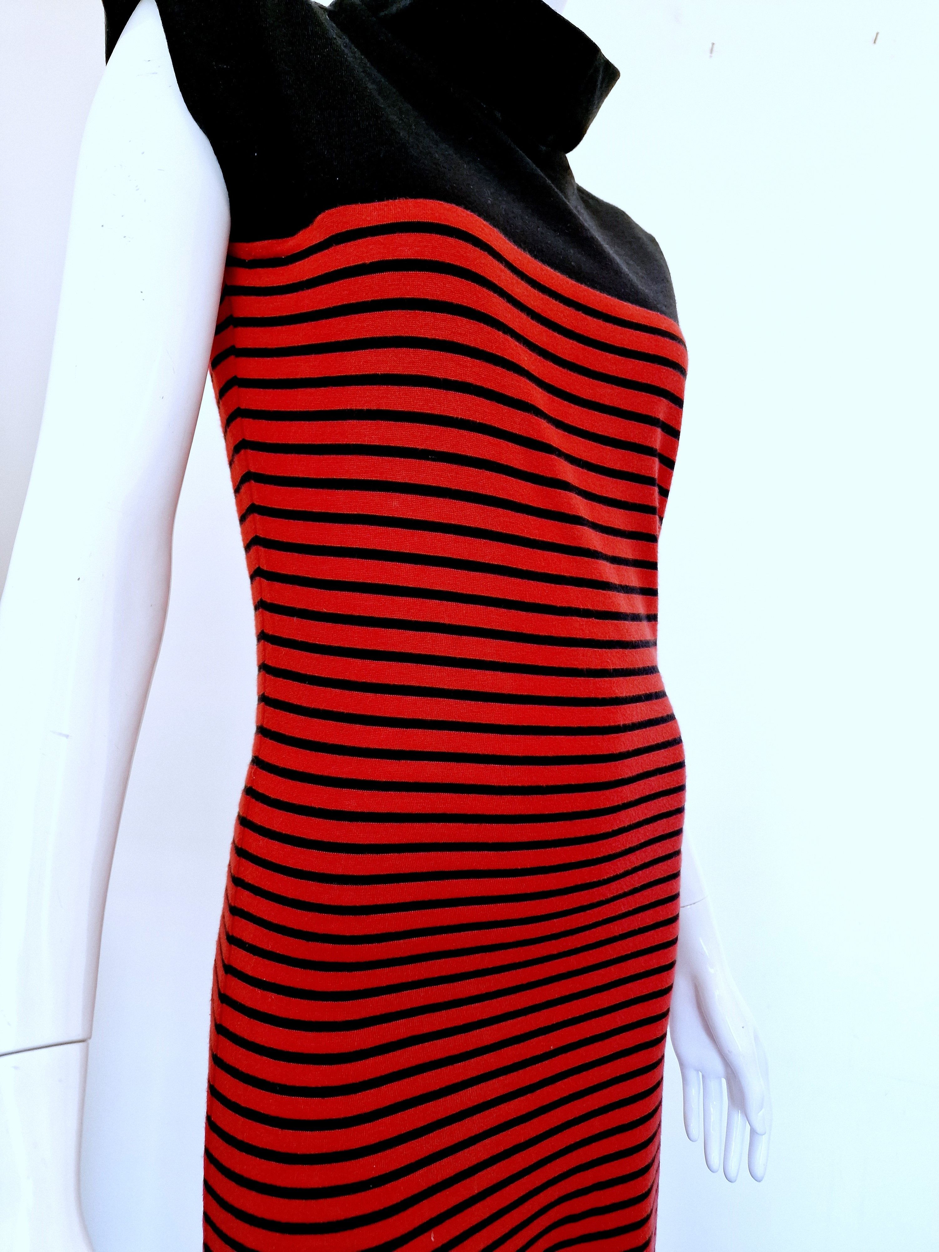 Jean Paul Gaultier 1980s Jean Paul Gaultier Public Striped Marine Sailor Dress Size M / US 6-8 / IT 42-44 - 7 Thumbnail