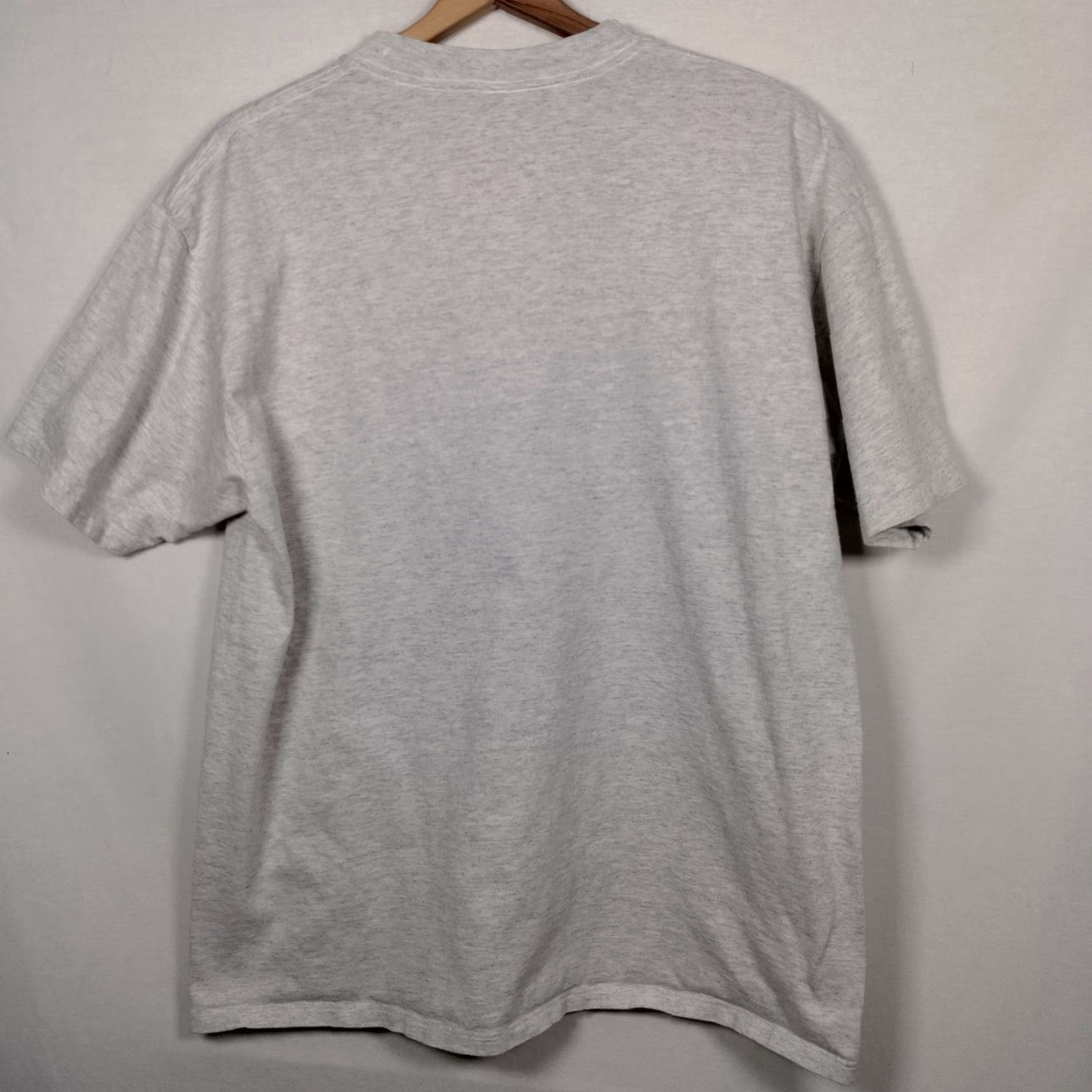 Jerzees VINTAGE 1990s Jerzees Discover Wildlife Parent T-Shirt Men Large Gray Graphic Distressed Size US L / EU 52-54 / 3 - 4 Thumbnail