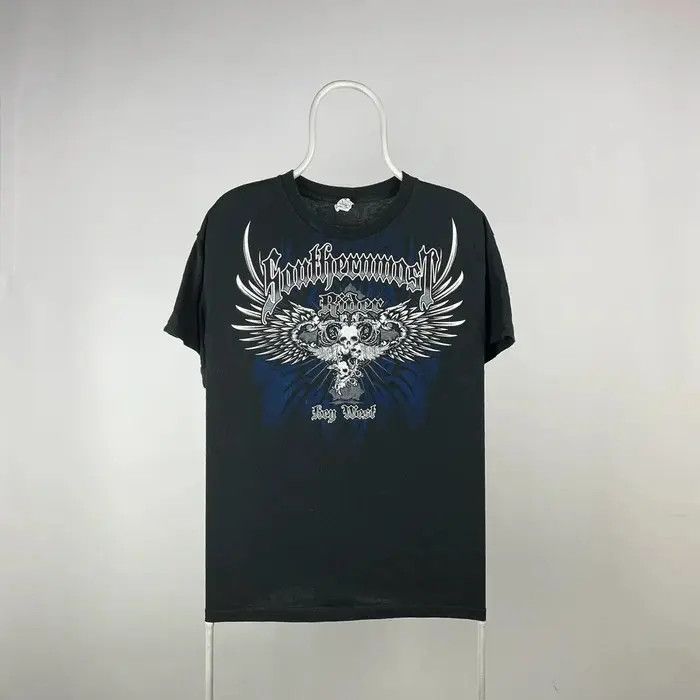 Affliction Rider key west T-shirt skull band rock tee size Large Size US L / EU 52-54 / 3 - 1 Thumbnail