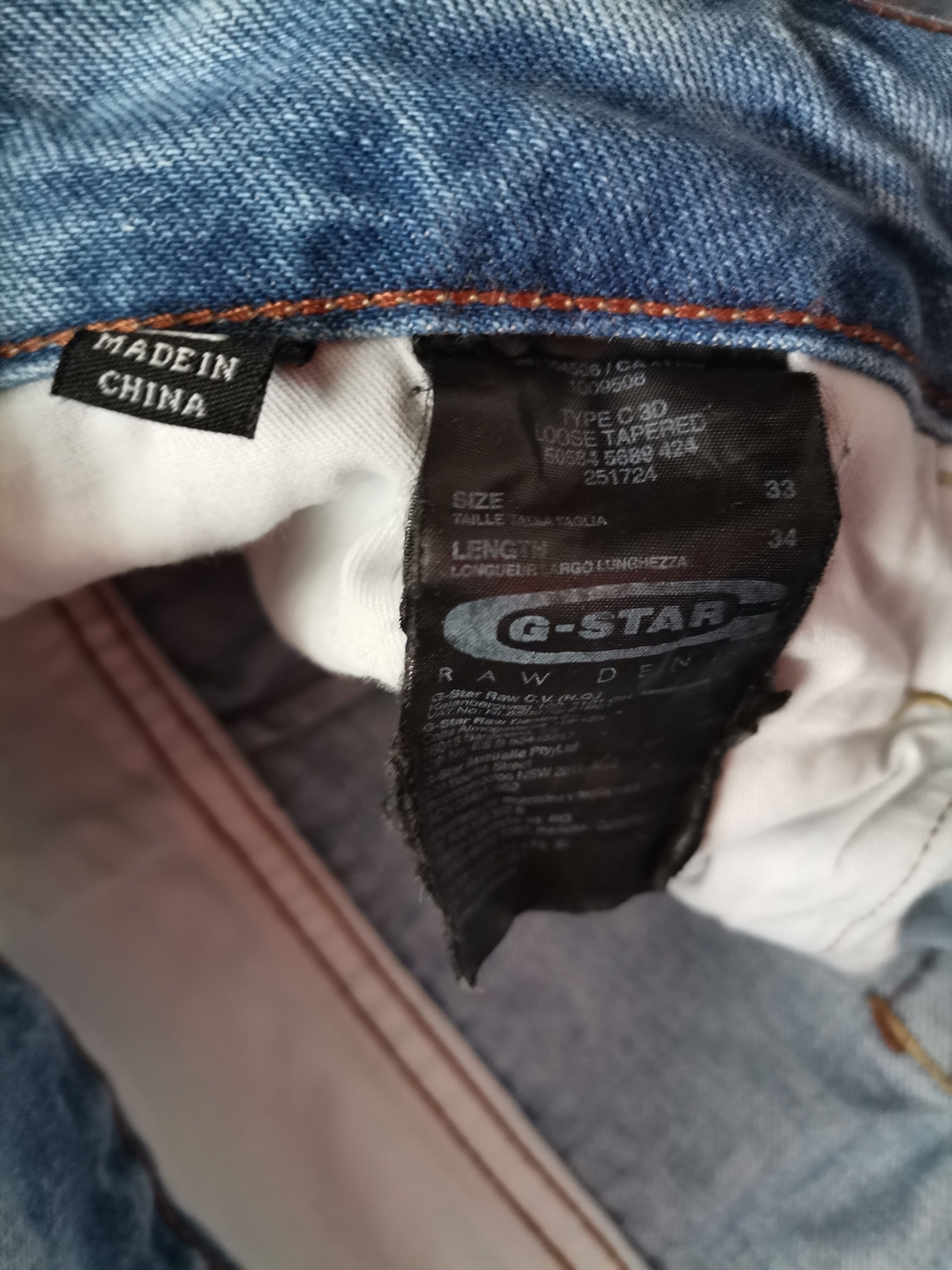 G-Star G-Star Raw Distressed Jeans Size US 33 - 2 Thumbnail