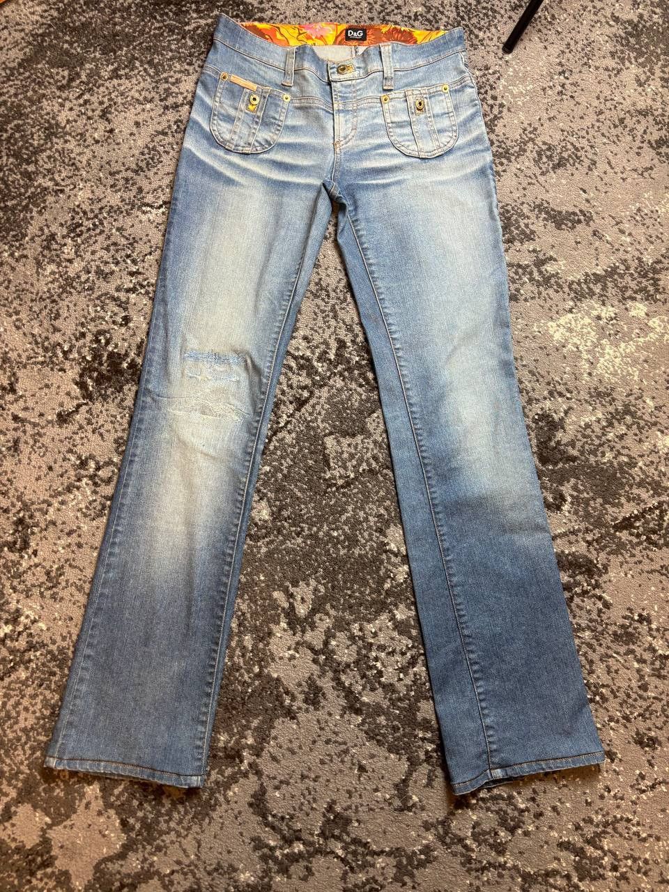 Dolce & Gabbana × Vintage Vintage Y2K Dolce & Gabbana Avantgarde Denim Pants Size 28" / US 6 / IT 42 - 1 Thumbnail