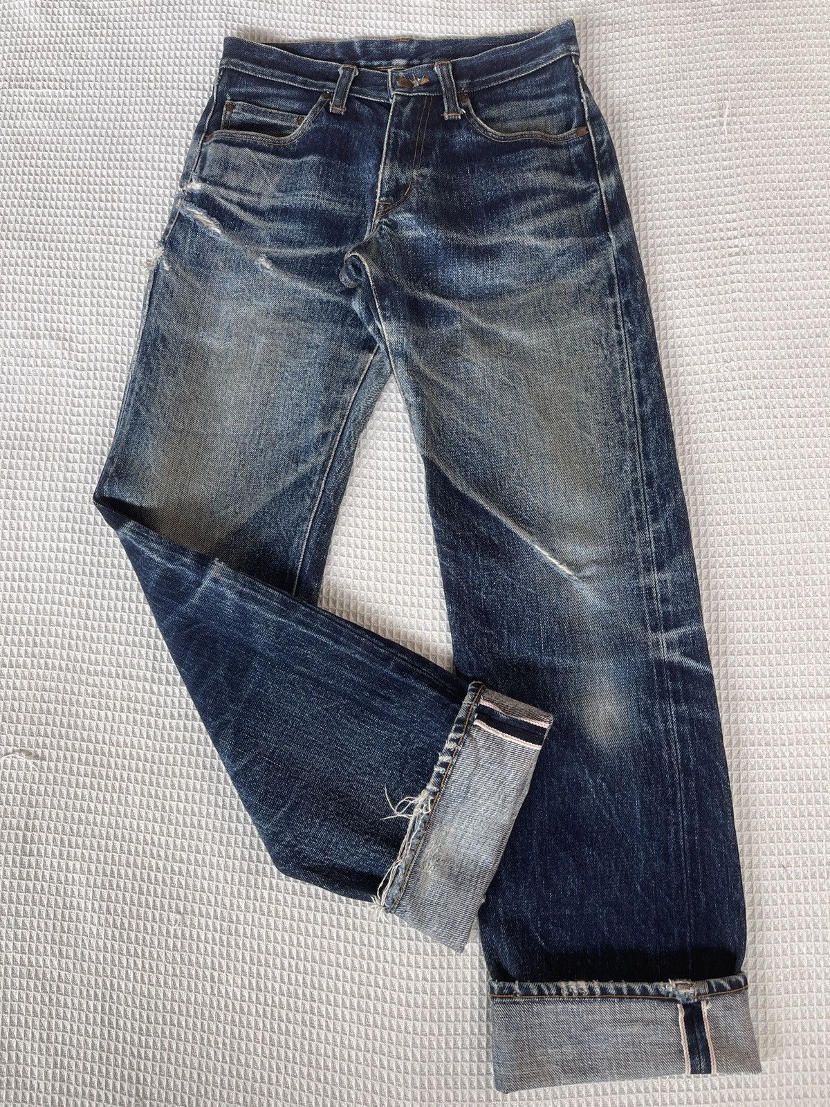 KOJIMA GENES Rare🔥Kojima Genes 21oz Distressed Denim Jeans Size US 30 / EU 46 - 6 Thumbnail