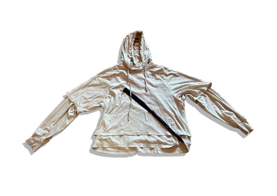 Rick Owens Drkshdw Rick Owens DRKSHDW Layered cotton hoodie Size US M / EU 48-50 / 2 - 1 Thumbnail