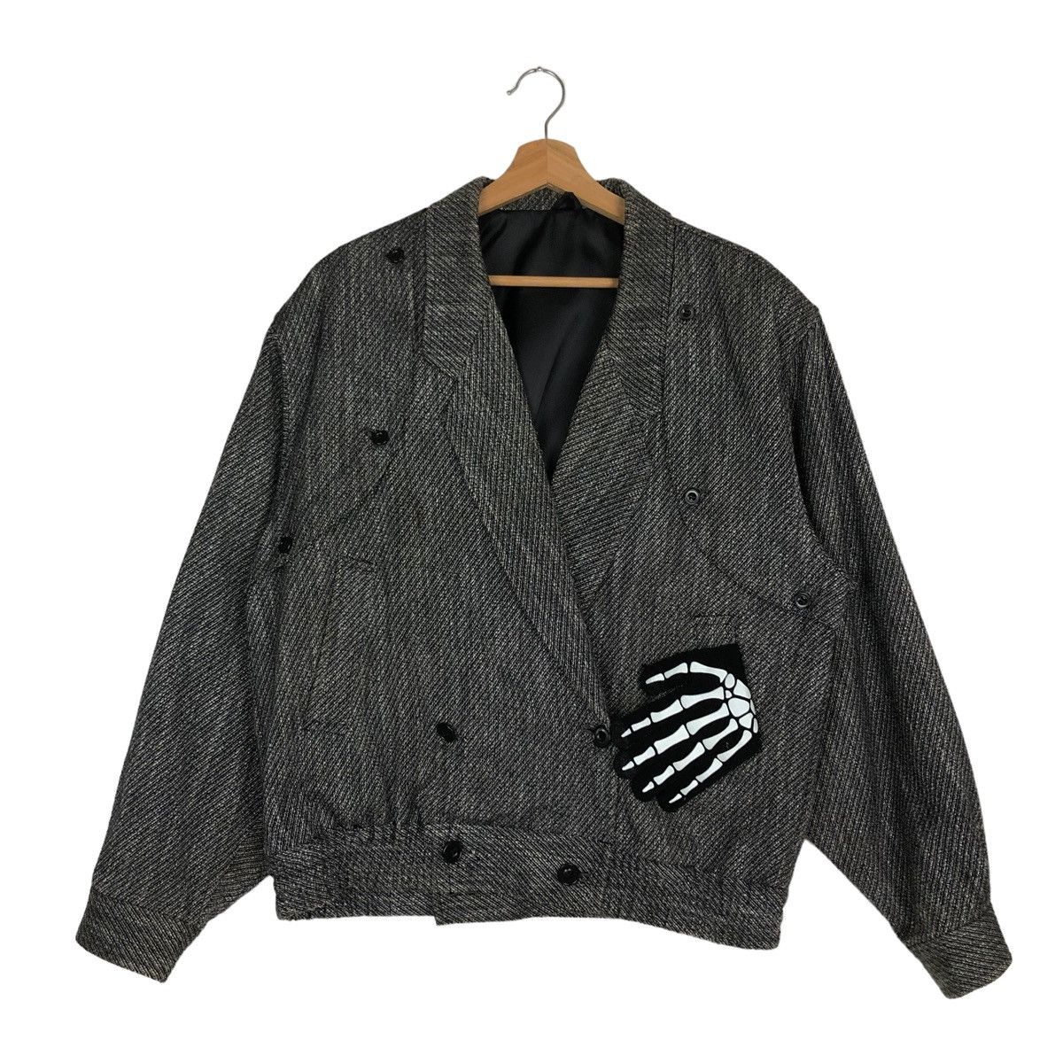 Japanese Brand 💥90’s Double Breast Collar Bomber Jacket Issey Miyake Style Size US L / EU 52-54 / 3 - 1 Thumbnail