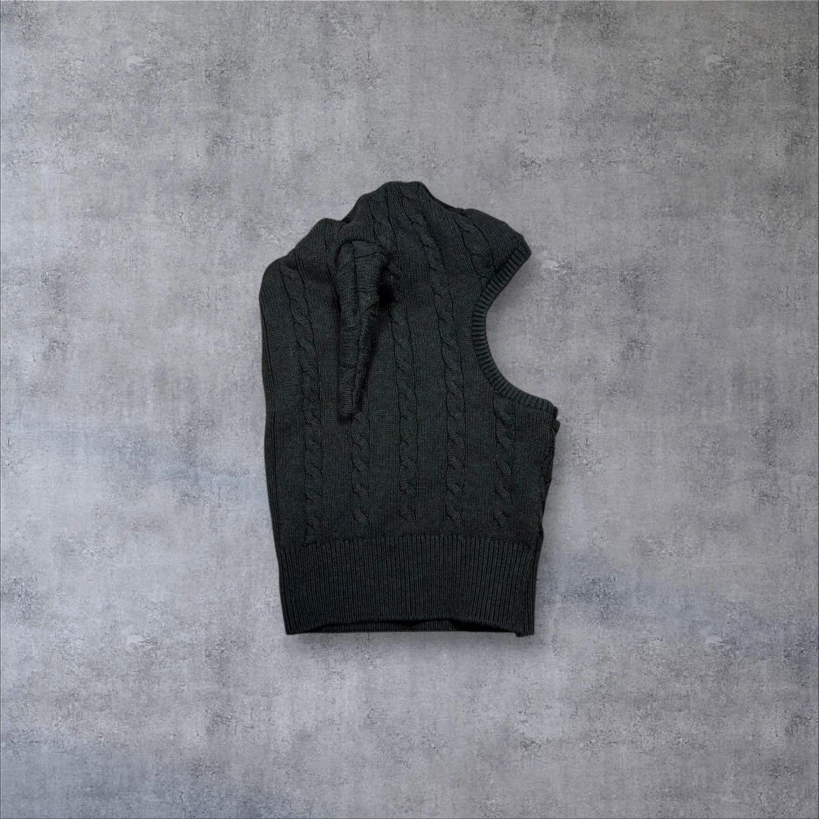 Japanese Brand Cable Knit Balaclava Hat Size ONE SIZE - 2 Thumbnail