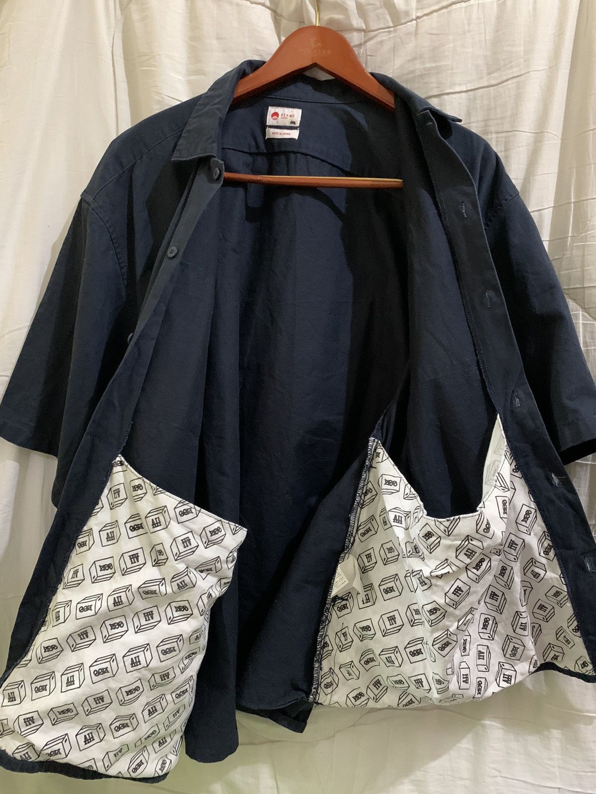 Beams Japan BEAMS JAPAN X SSZ X AH AU20 OVERSIZED SHIRT Size US XL / EU 56 / 4 - 8 Thumbnail