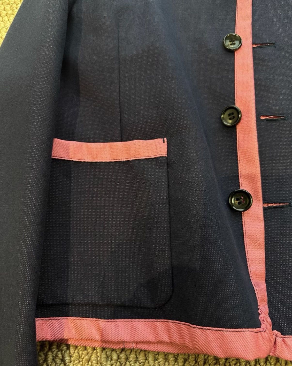 Comme des Garcons Comme des Garçons Navy Blue Blazer with Pink Trim K23 Size M / US 6-8 / IT 42-44 - 5 Thumbnail