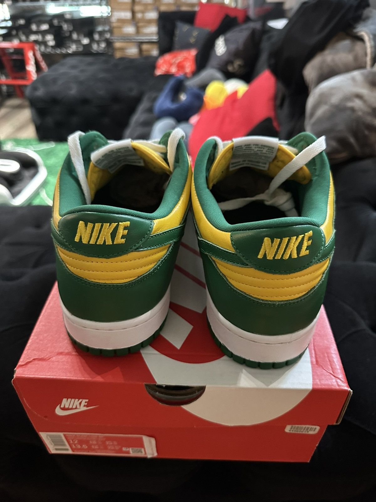 Nike Nike Men's Dunk Low Brazil SP Pine CU1727-700 Size 12 Used Size US 12 / EU 45 - 4 Thumbnail
